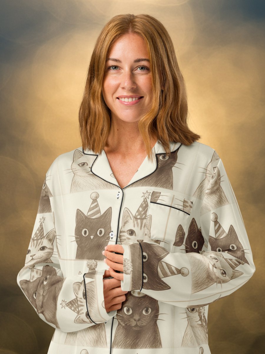 Whimsical Cat Party Women's Pyjama Top product image (4)