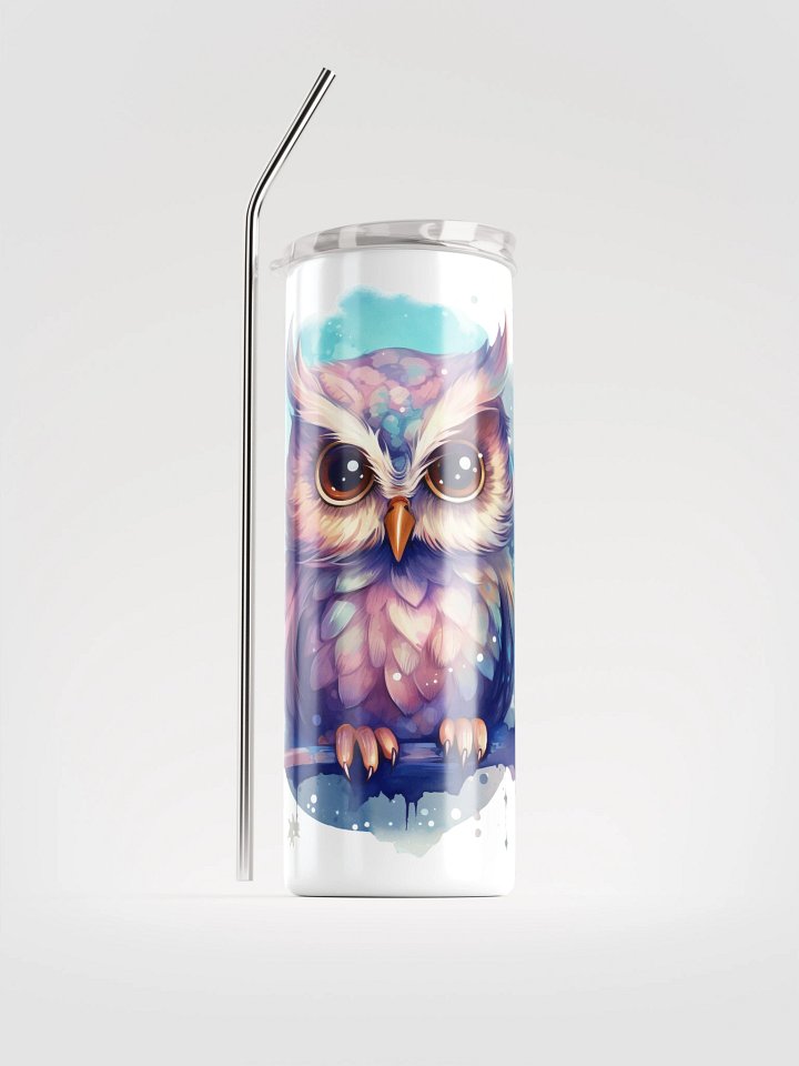 Watercolour Owl Stainless Steel Tumbler product image (1)