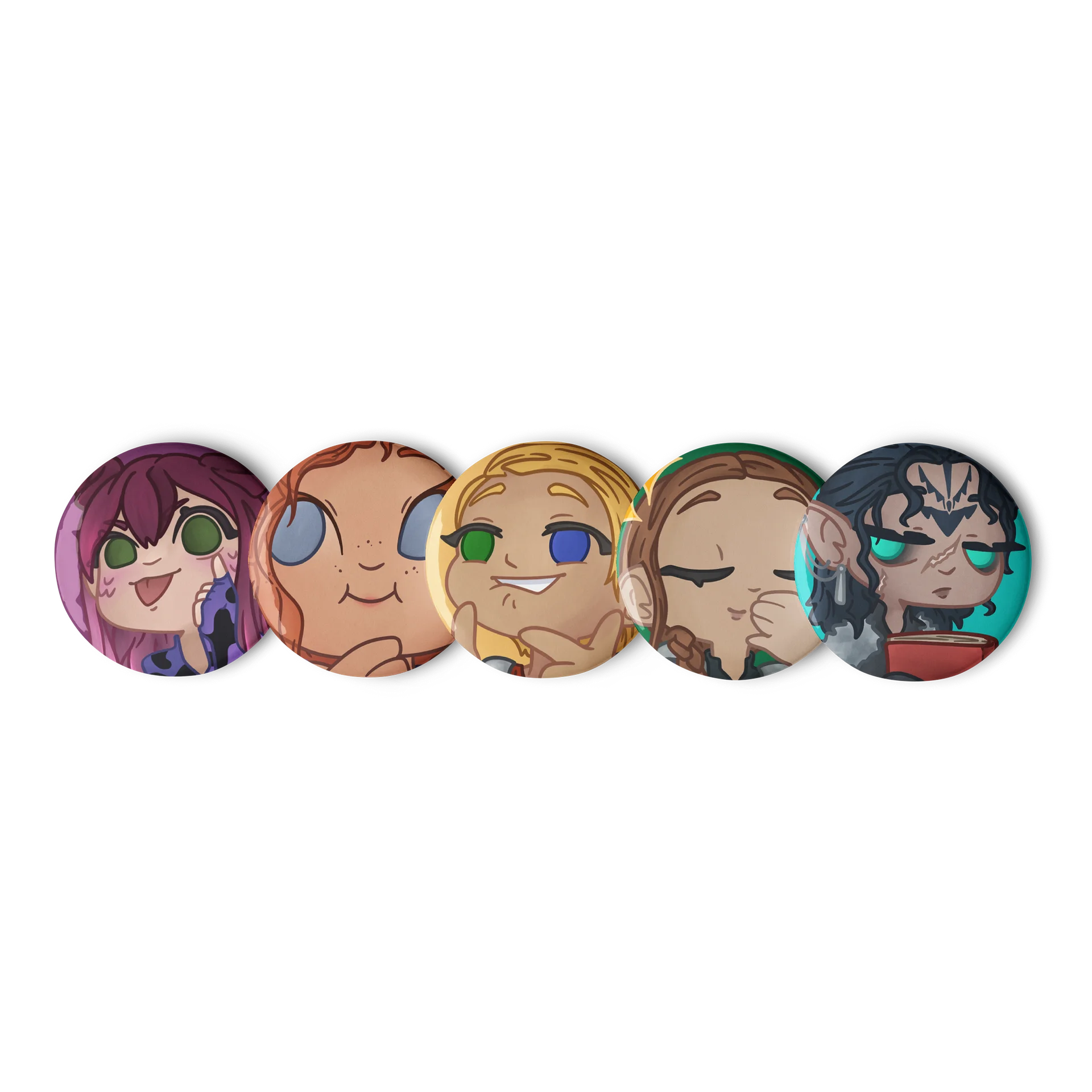 Femme Fatales Emote Pin Buttons product image (3)