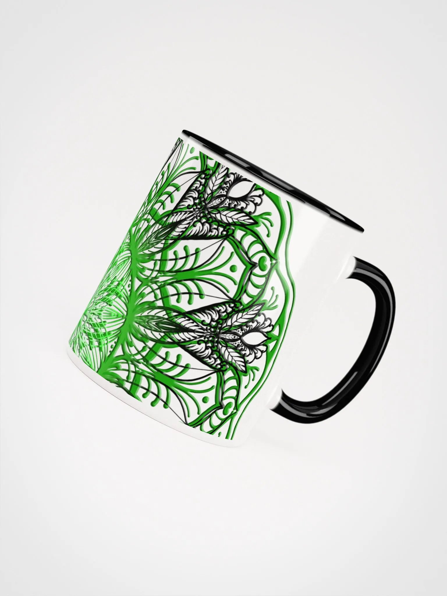 Symmetrical Green Delight Ceramic Mug product image (1)
