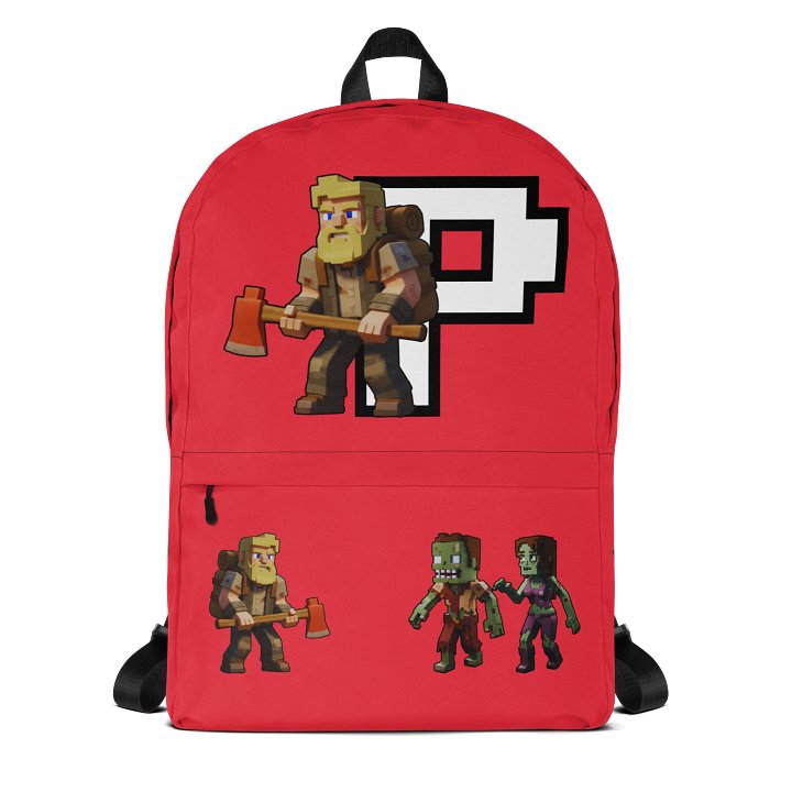 Patient PixelZ All-Over Print Backpack (Red) product image (1)