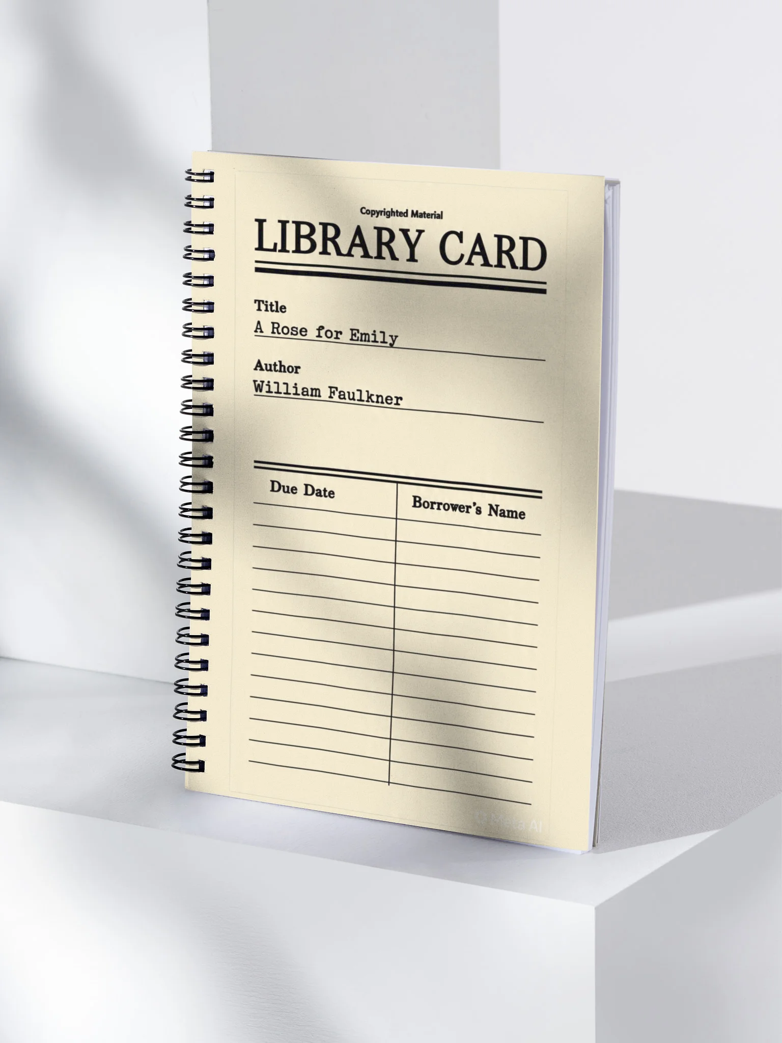 A Rose for Emily Library Card Notebook product image (4)
