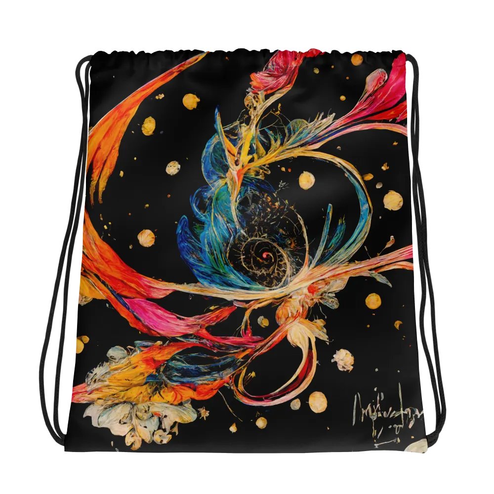 Cosmic Swirl All-Over Drawstring Bag product image (1)