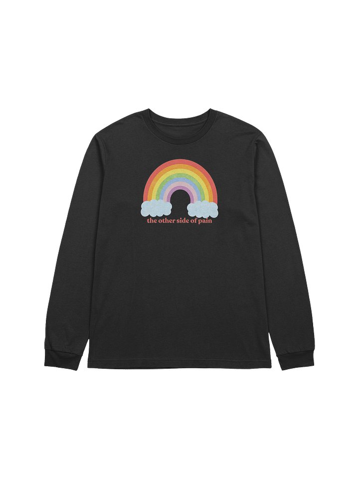''The other side of pain'' rainbow long sleeve t-shirt product image (1)