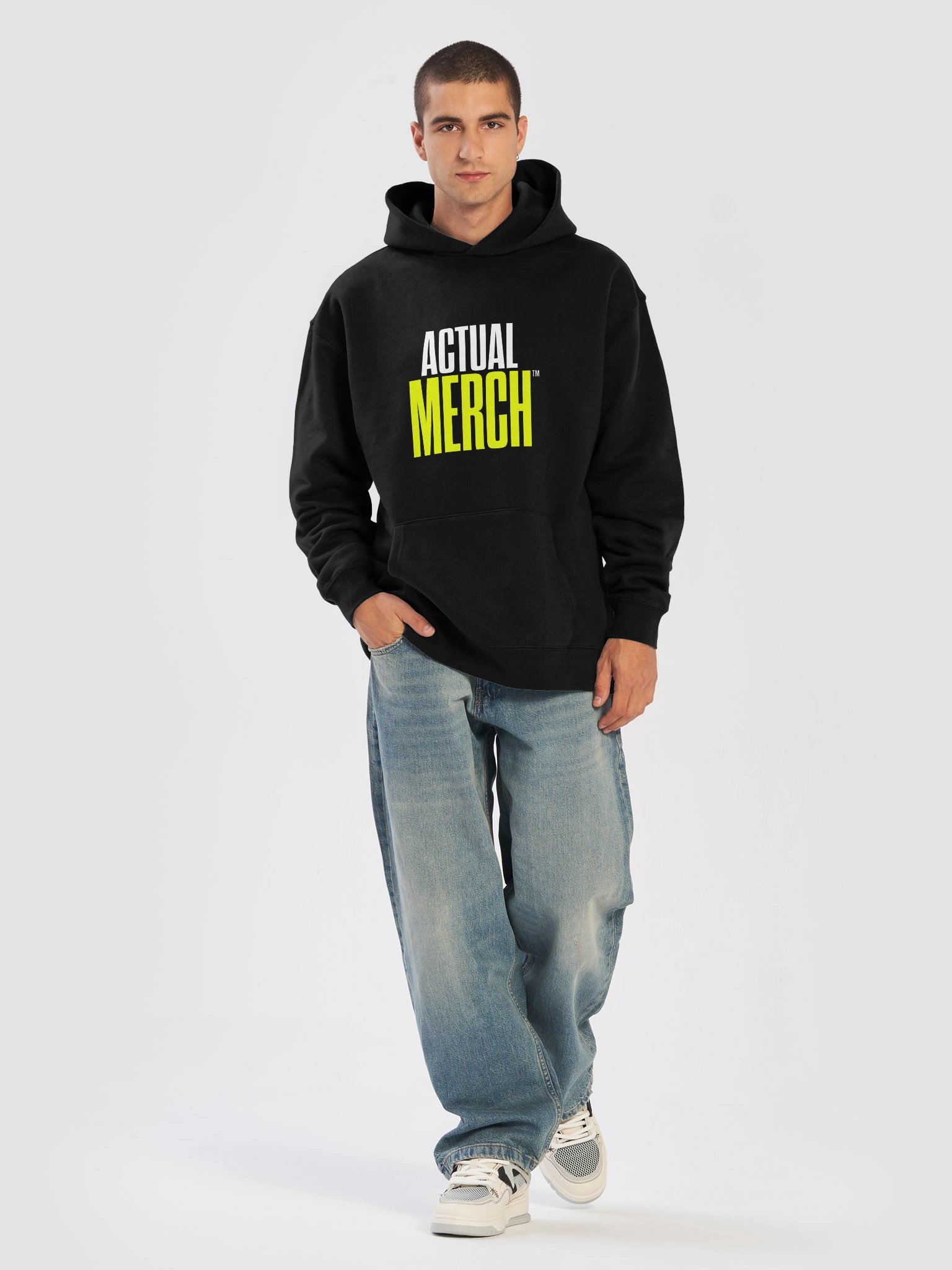 Actual Merch Premium Relaxed Fit Hoody (Fluo Yellow) product image (5)