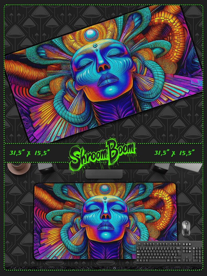 Oracle Mask - Mystical Art Desk Mat 31.5 x 15.5 product image (1)