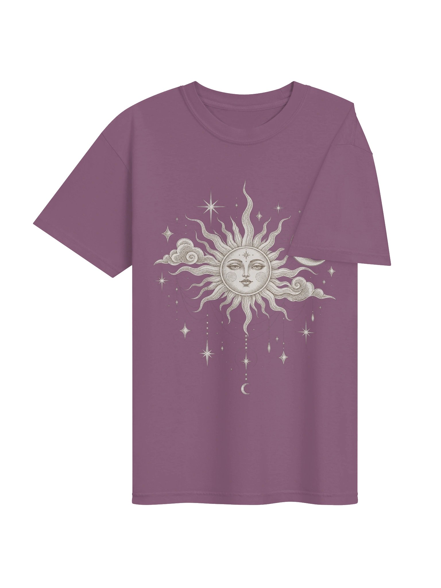 Celestial Sun & Moon Graphic Tee | Vintage Mystical Astrology Shirt product image (4)