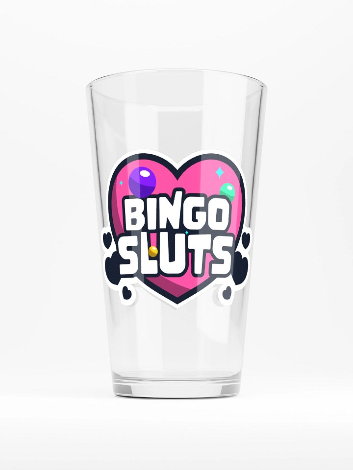 BINGO SLUTS PINT GLASS PINK/TEAL product image (1)