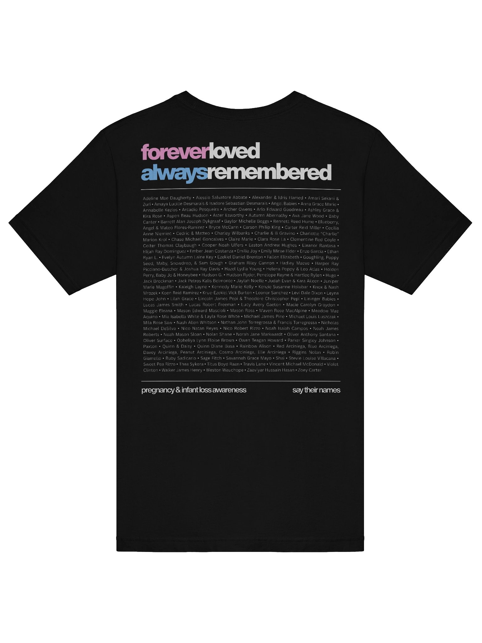 'Halo & Wings' 2026 Memorial Shirt (soft, dark) product image (6)