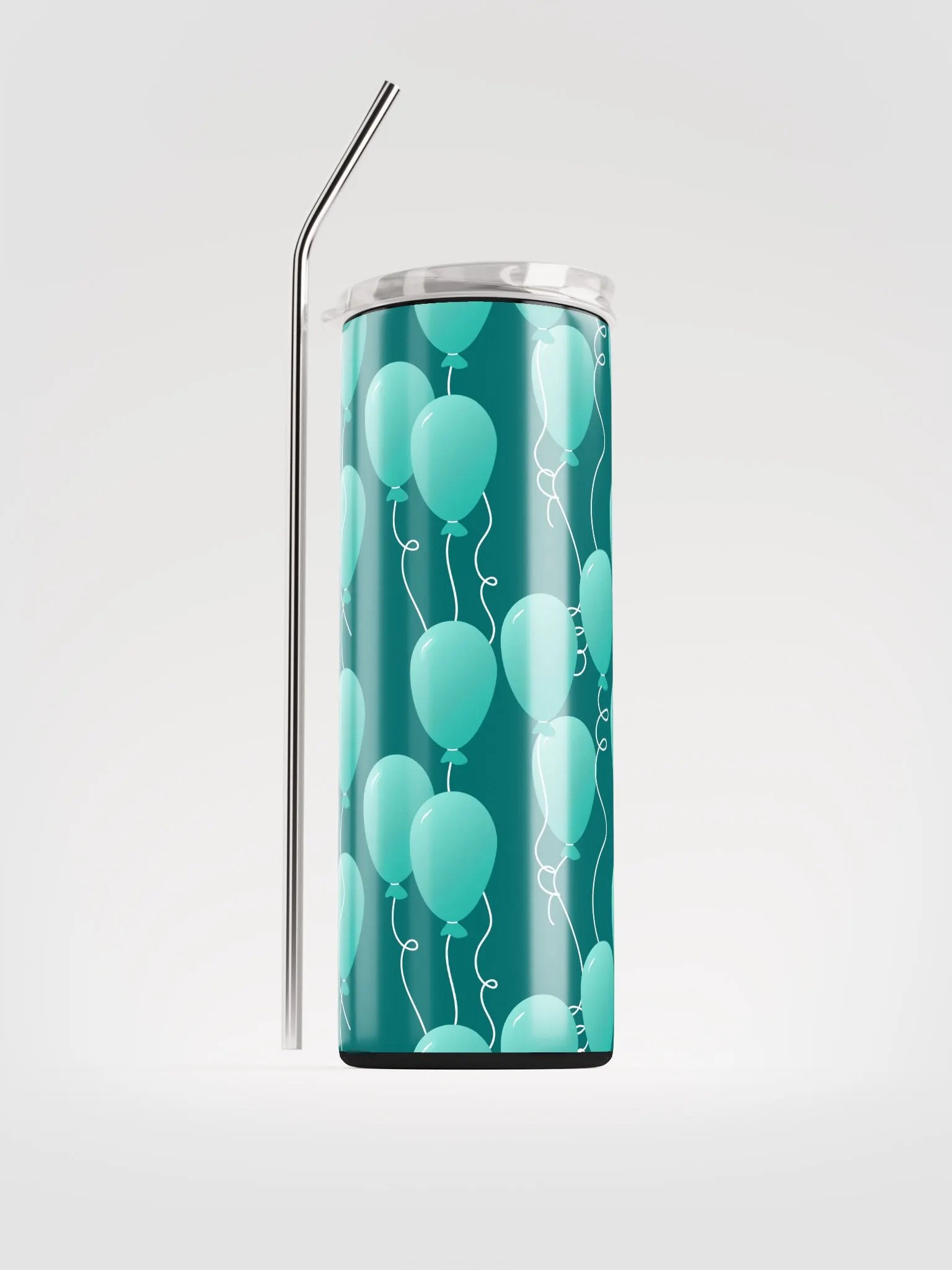 Party Time! Floating Balloons 20 oz Tumbler with Straw product image (2)