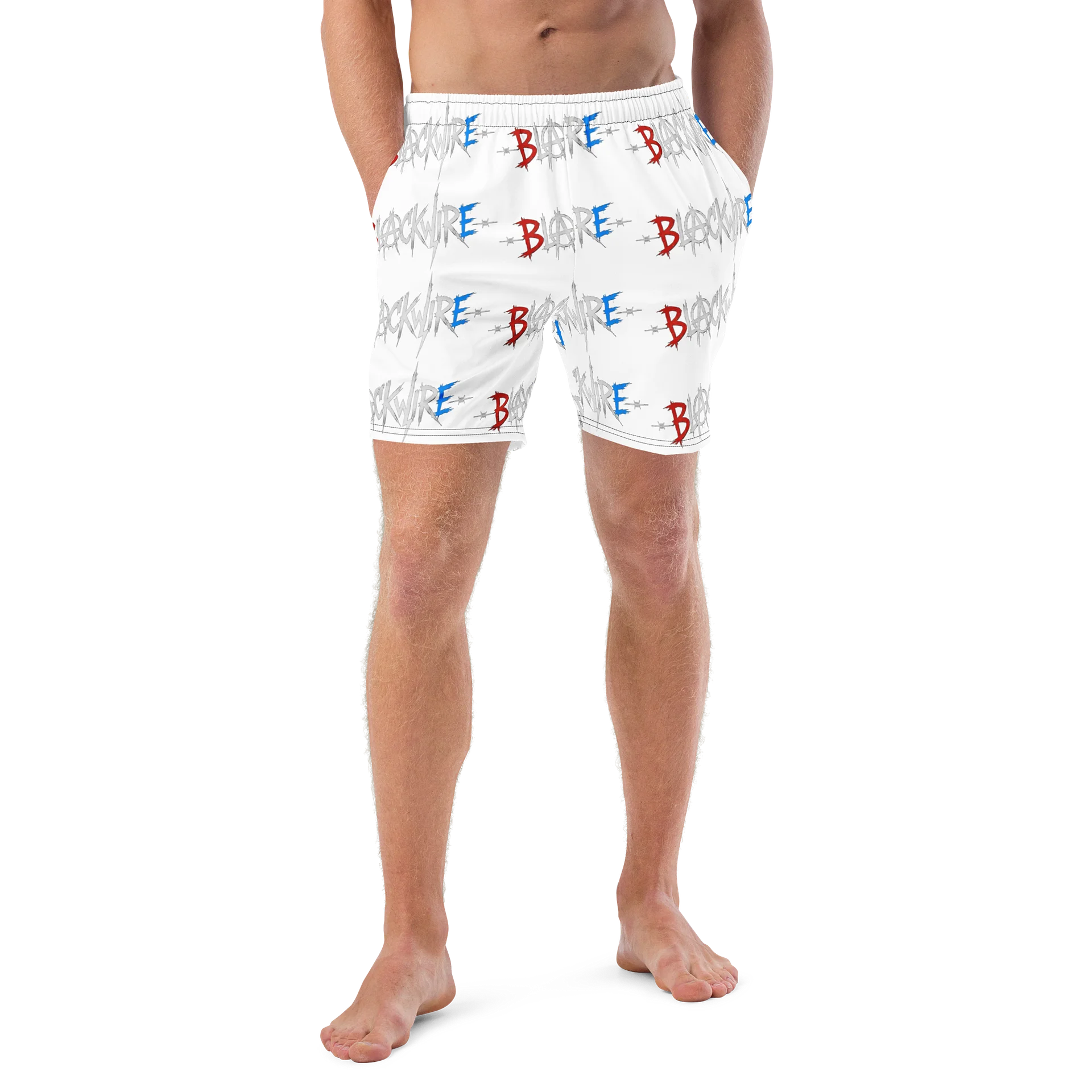BlackWire Scribble Grid Swim Trunks product image (4)