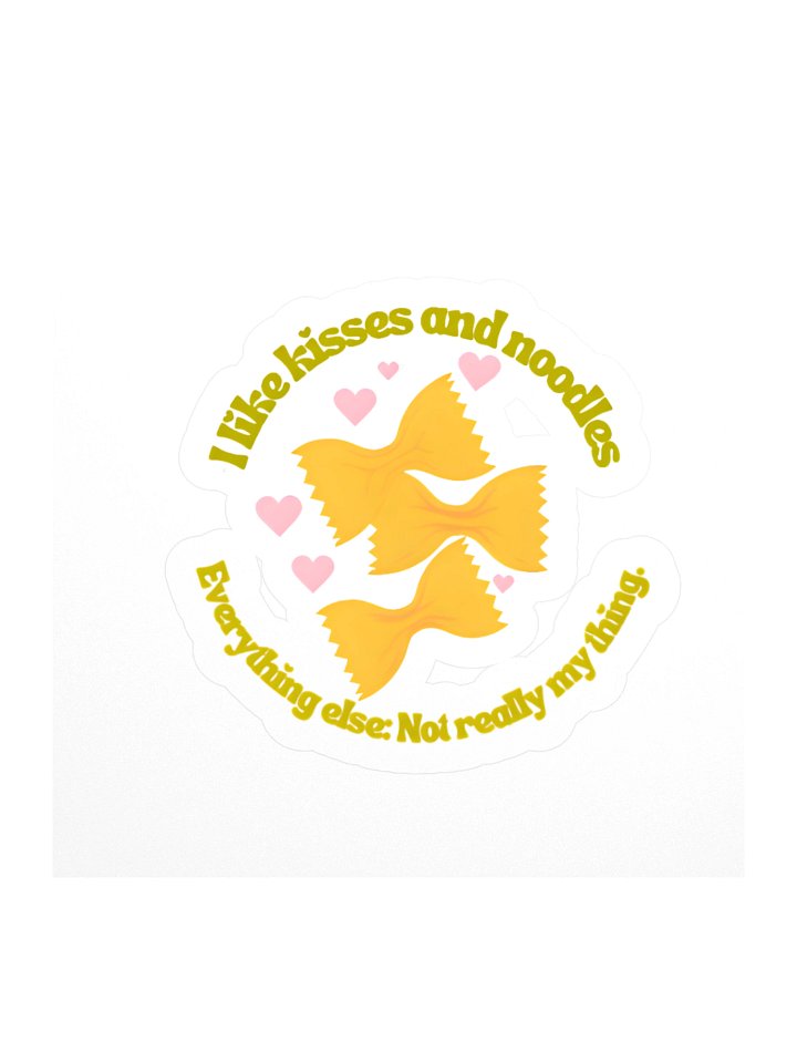 Kisses & Noodles Sticker (3" x 3") product image (1)