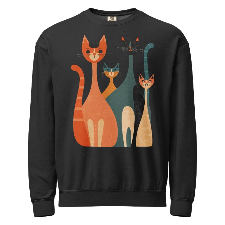 Whimsical Feline Quartet Crewneck product image (1)