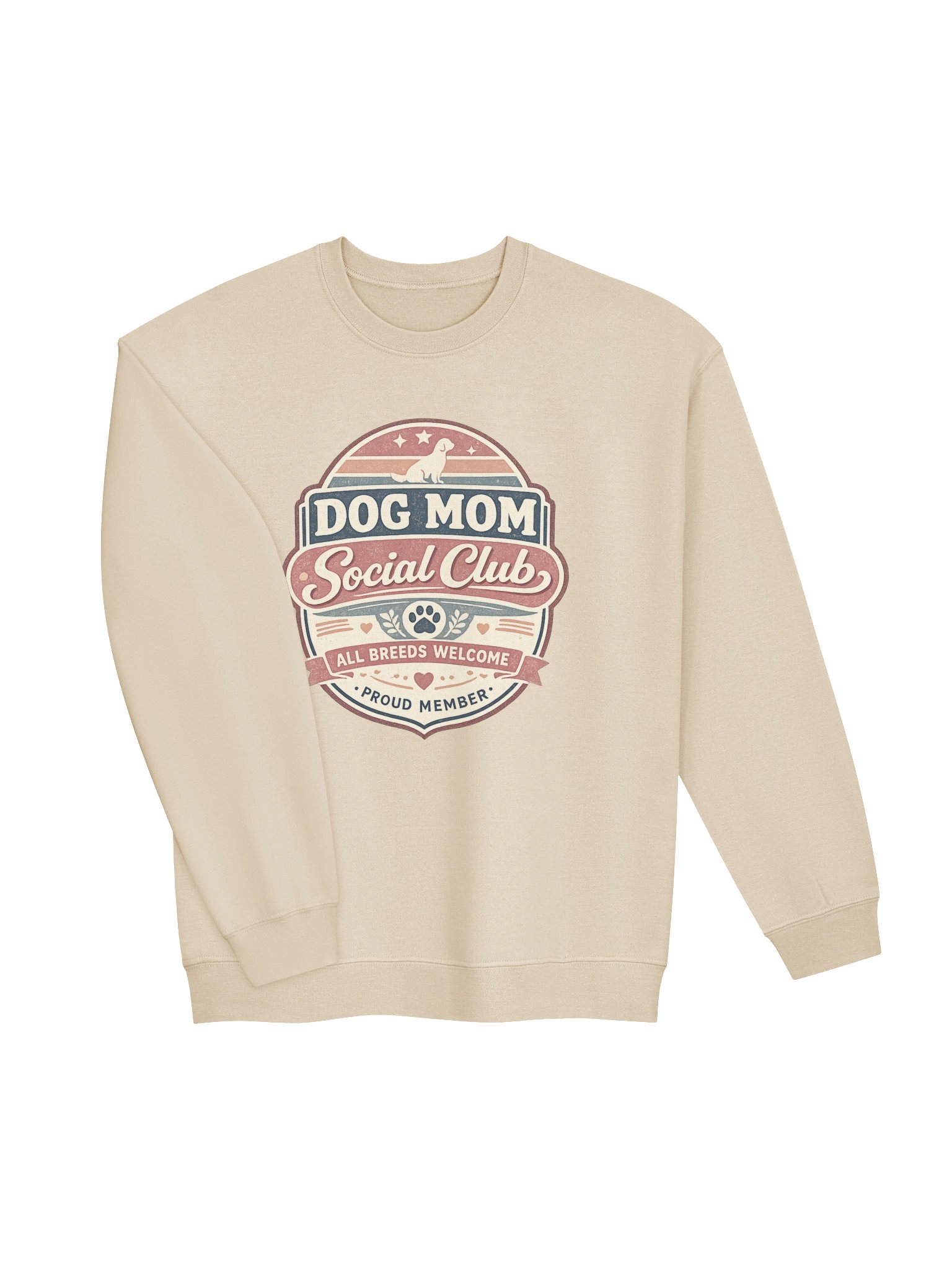 Dog Mom Social Club Sweatshirt – Retro Dog Mom Crewneck product image (29)