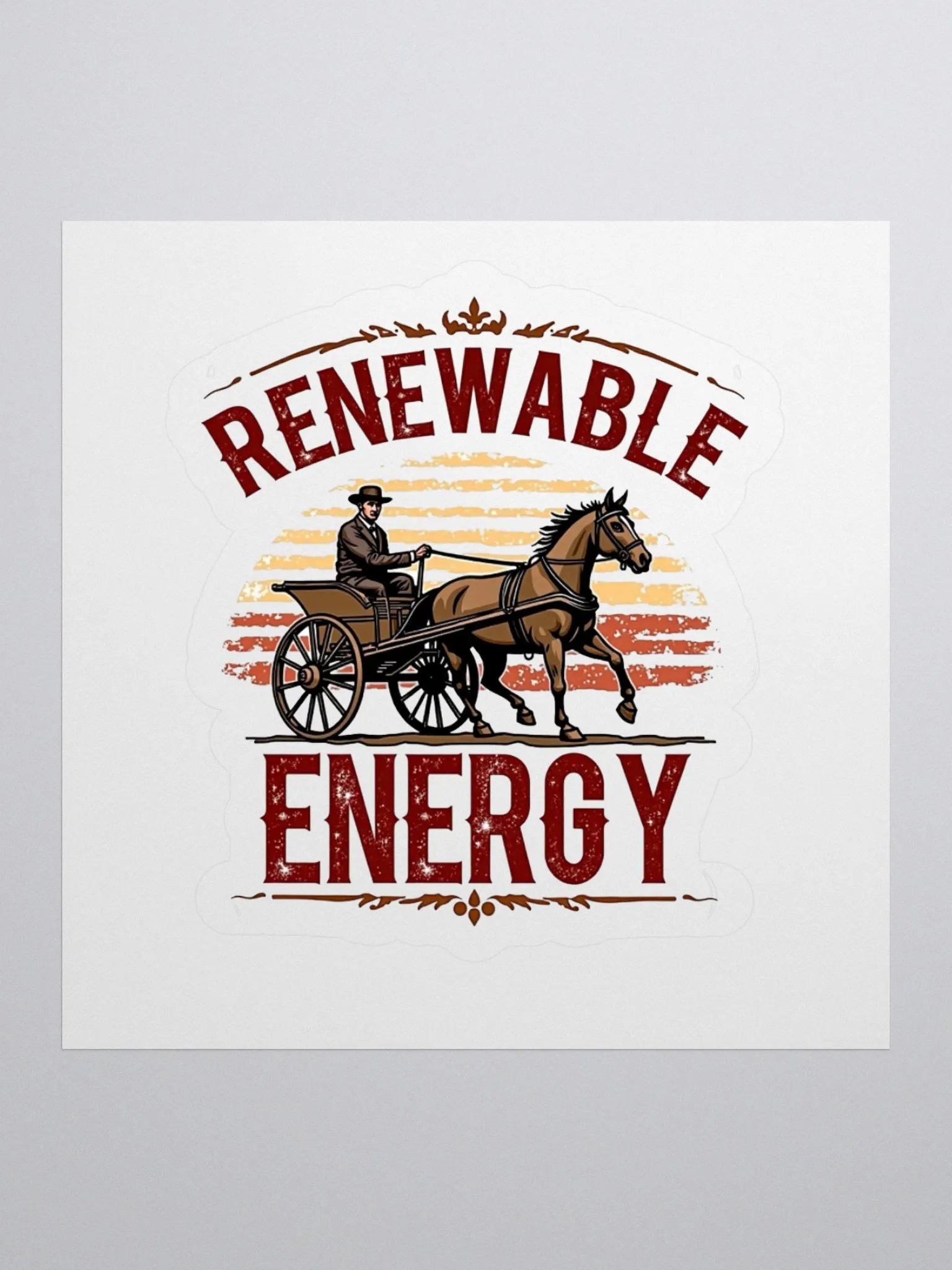 Renewable Energy Carriage Kiss Cut Stickers product image (1)