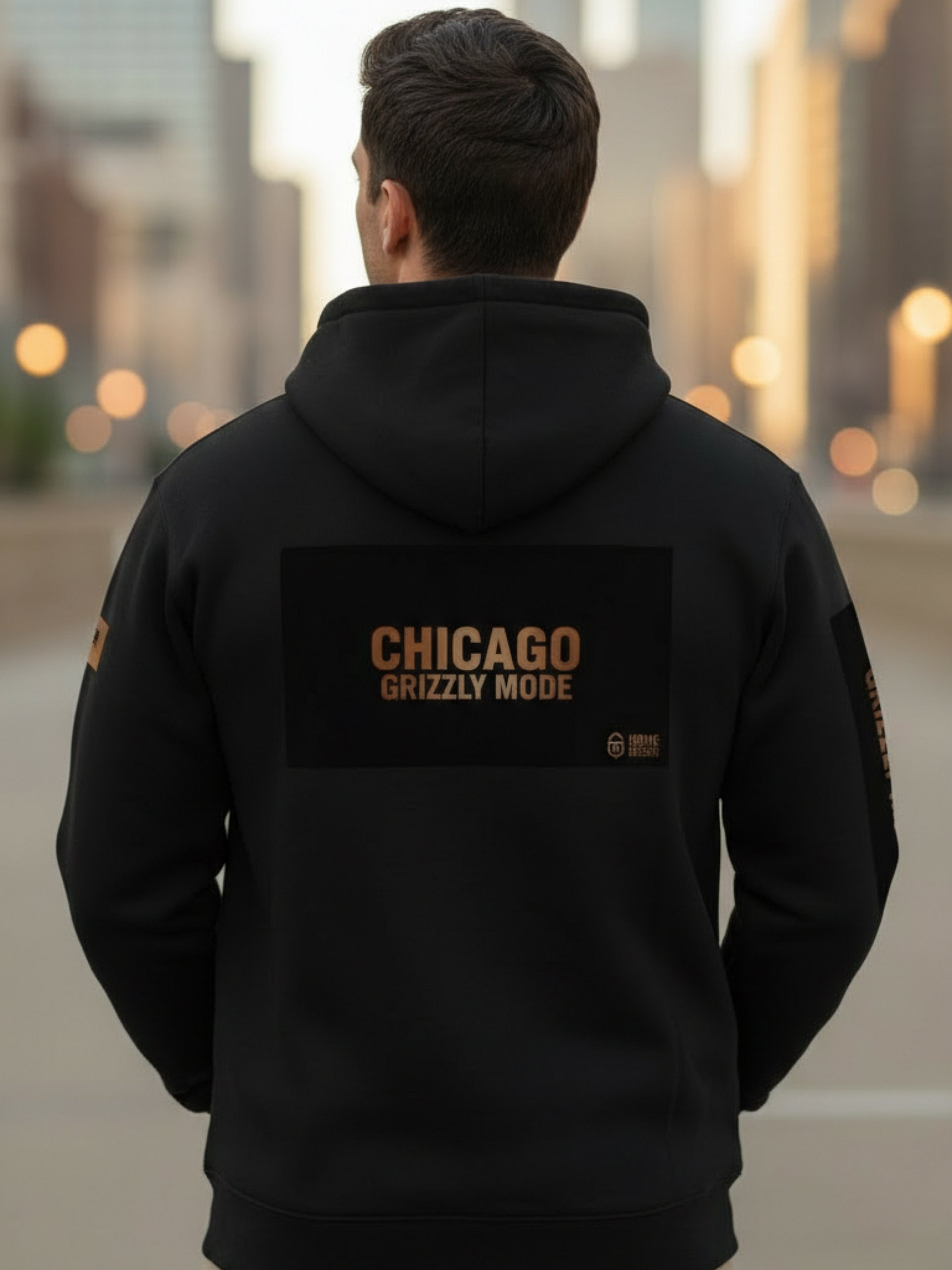Grizzly Mode™ Premium Fleece Zip-Up Hoodie | Chicago | Football | Home Locker product image (2)