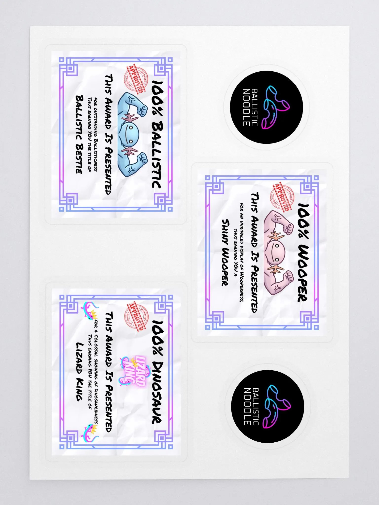 100% Certificate Mini Stickers product image (3)