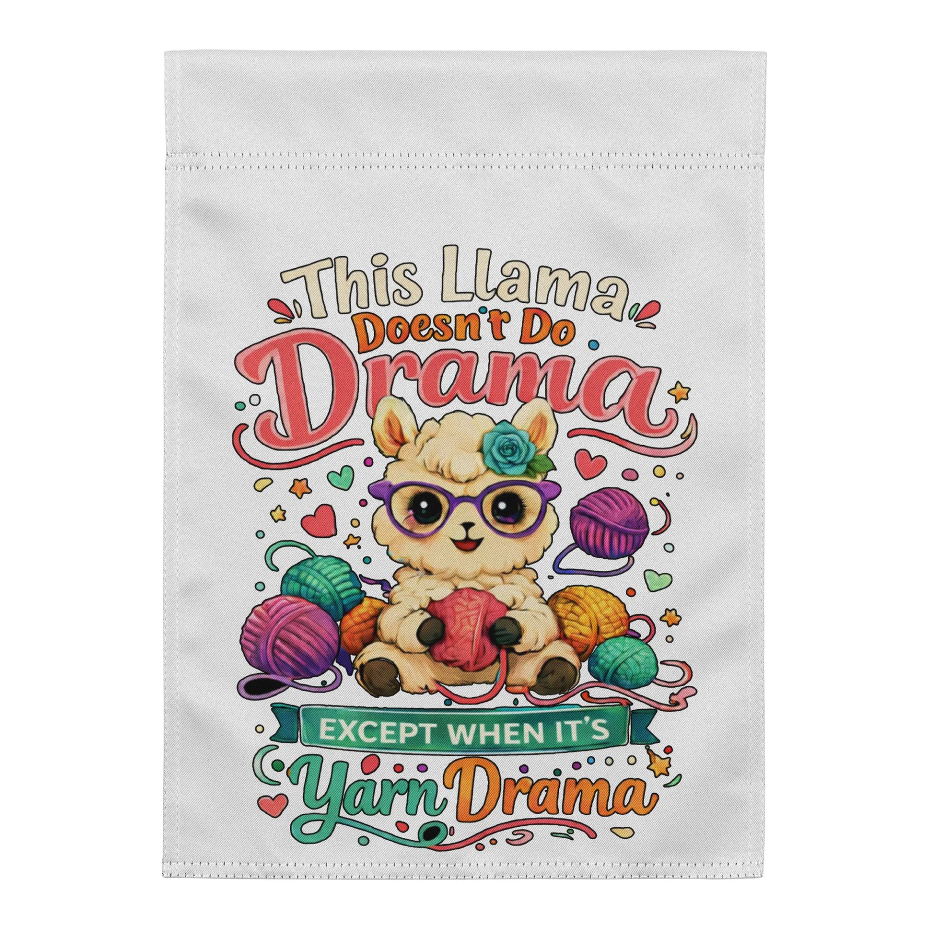 Llama Drama Garden Flag product image (1)