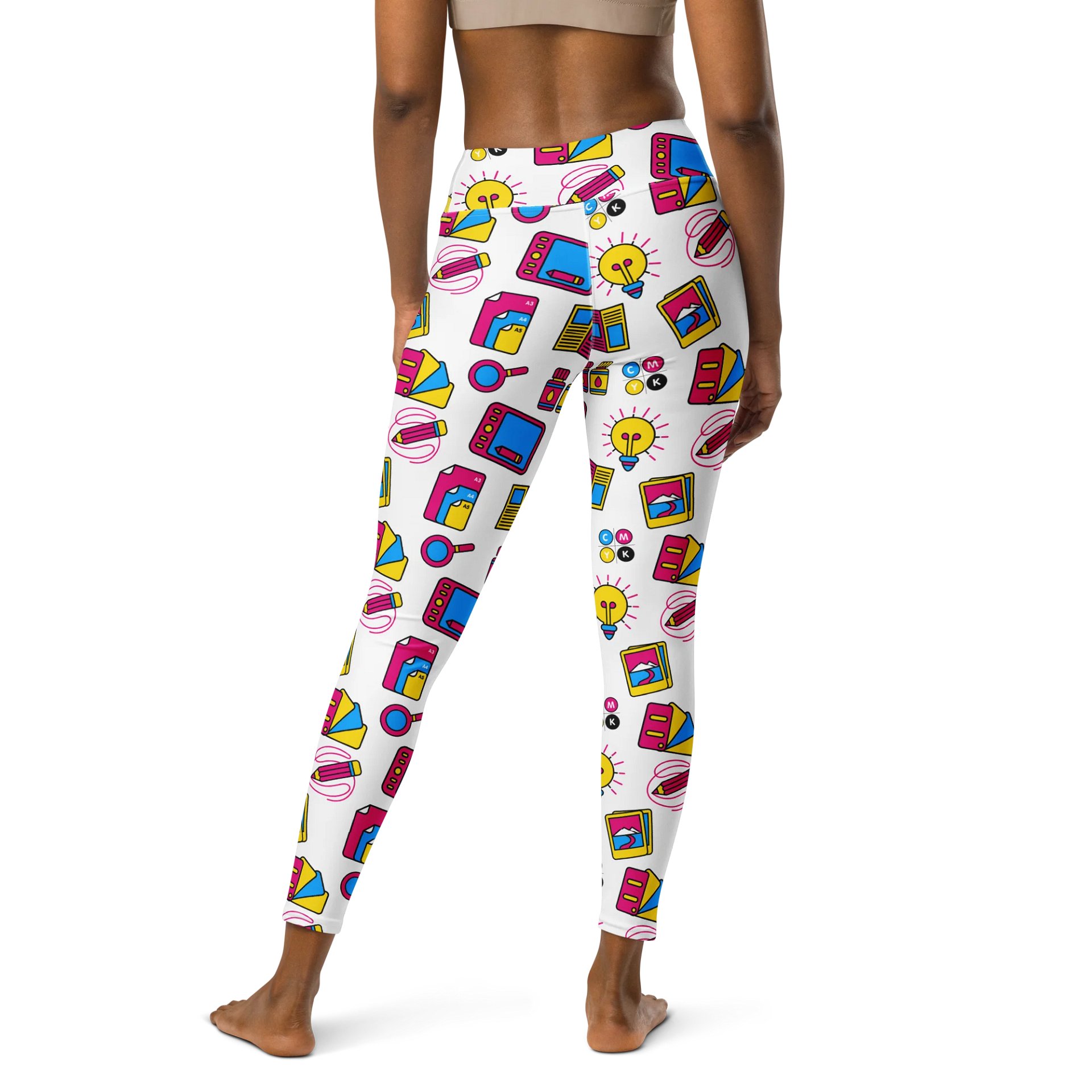 Playful Palette High-Waisted Leggings - Nostalgic Design Activewear product image (2)