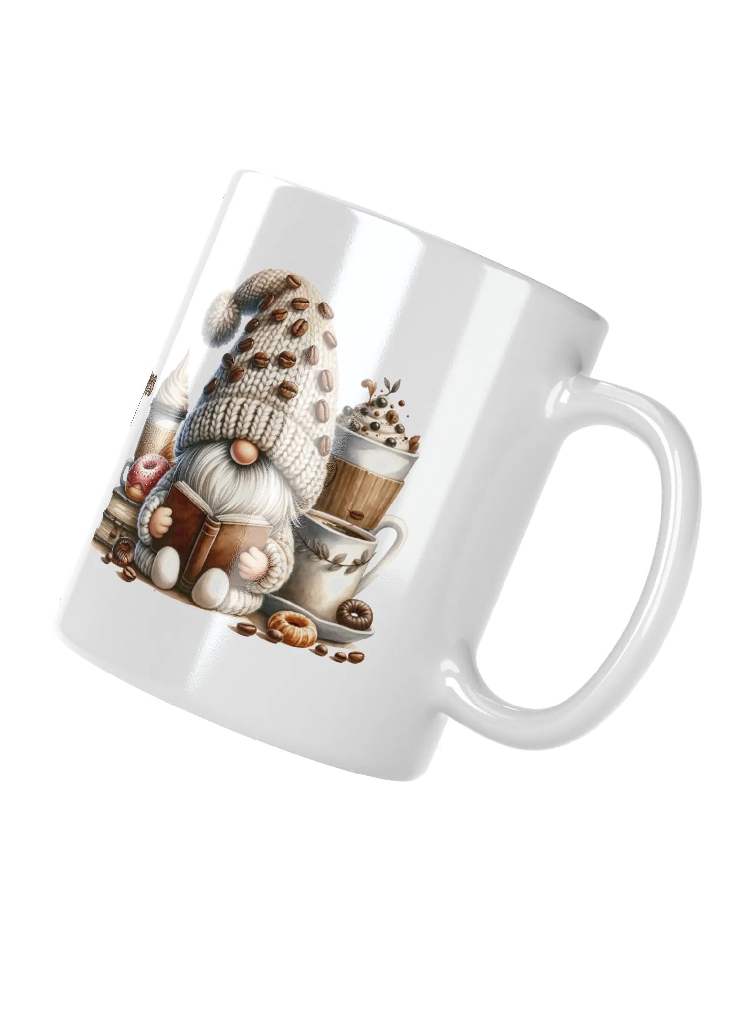 Gnome Books Coffee Donuts Ceramic Mug product image (2)