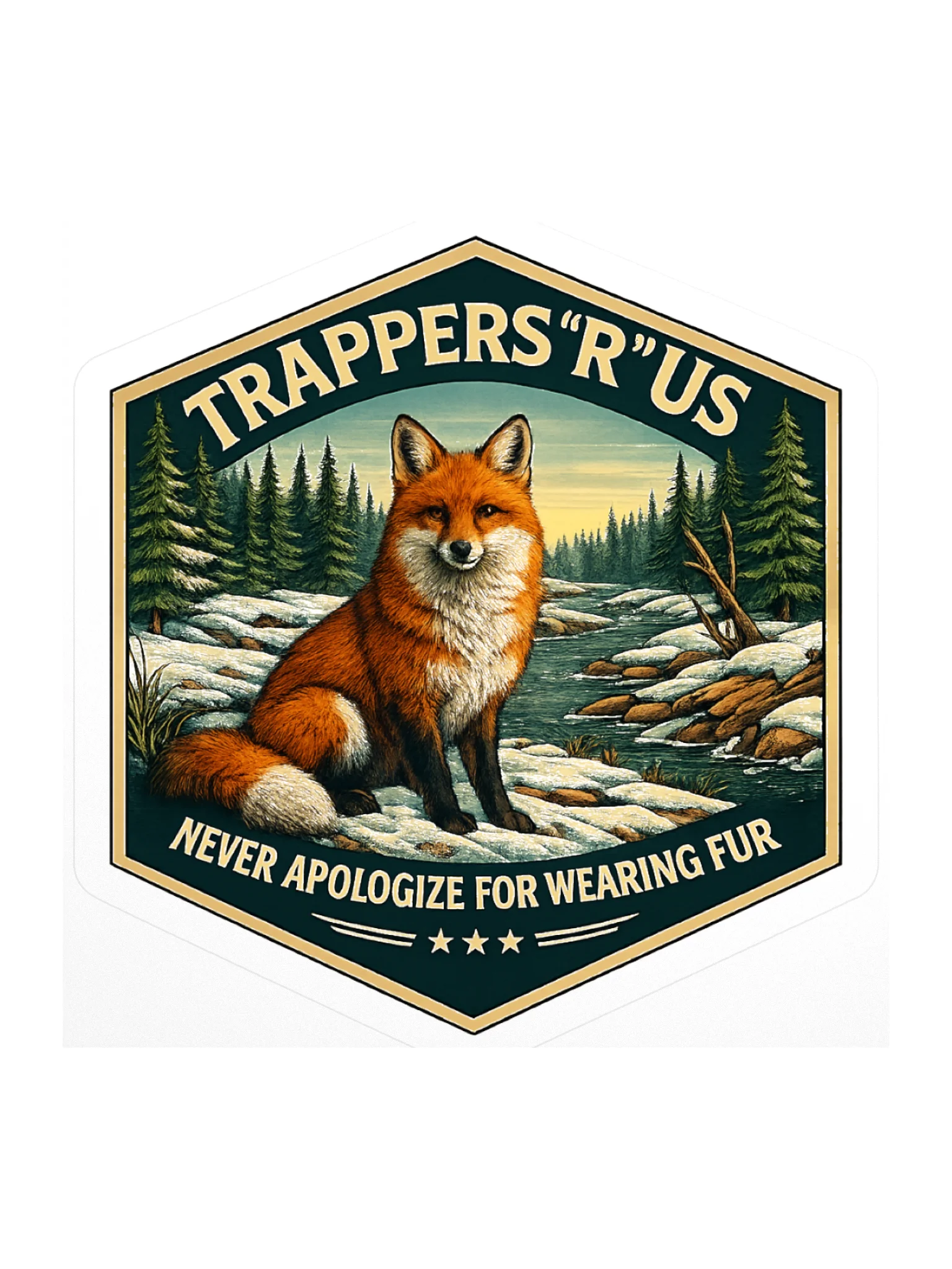 Never Apologize Fox Sticker product image (1)