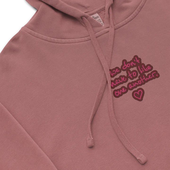 ONE ANOTHER (rose) embroidered pigment hoodie product image (1)