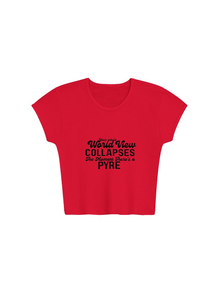 Whole world view set on fire | LA Apparel Womens Baby Rib Crop Top product image (1)