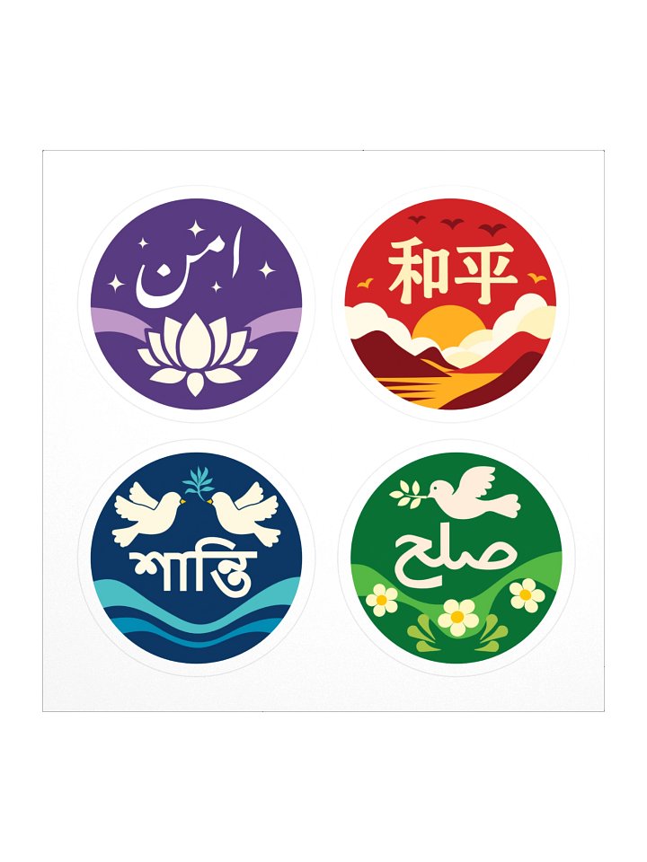 "Peace" in different languages - Sticker Pack 1 product image (1)