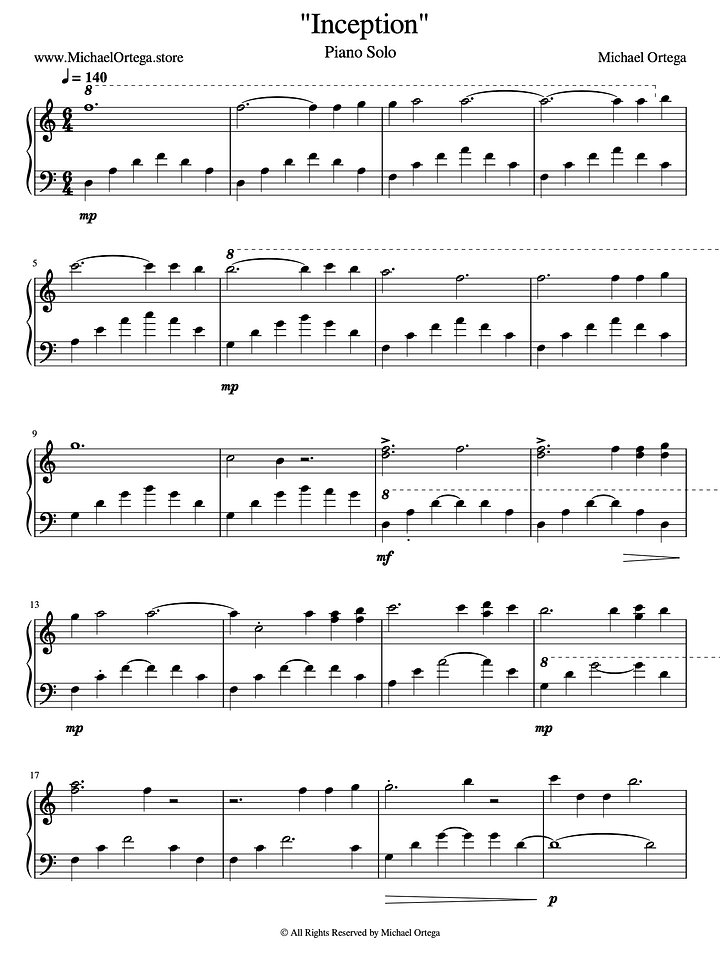 Inception (Piano Score) product image (1)