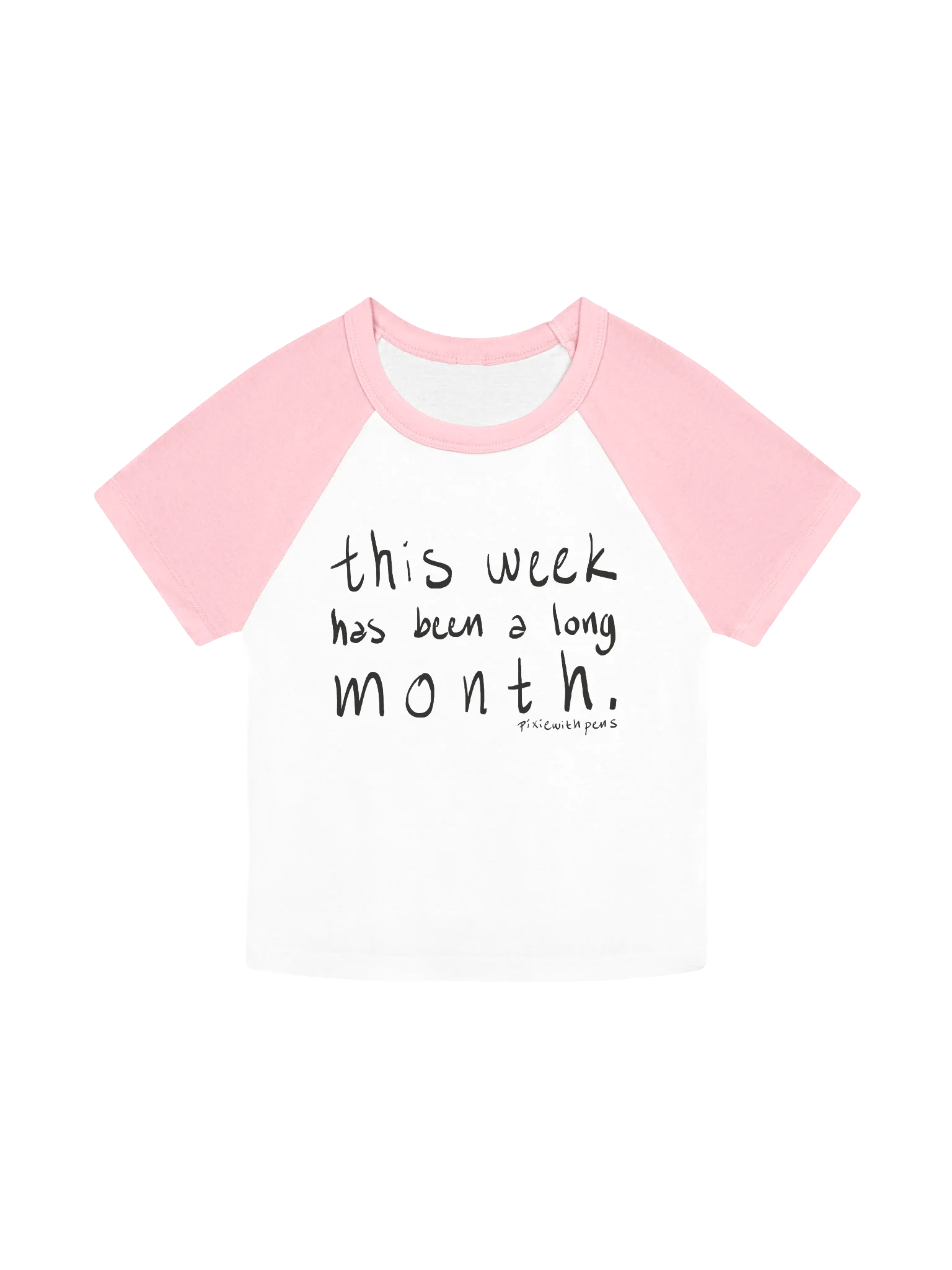 this week has been a long month pastel pink baby tee product image (1)