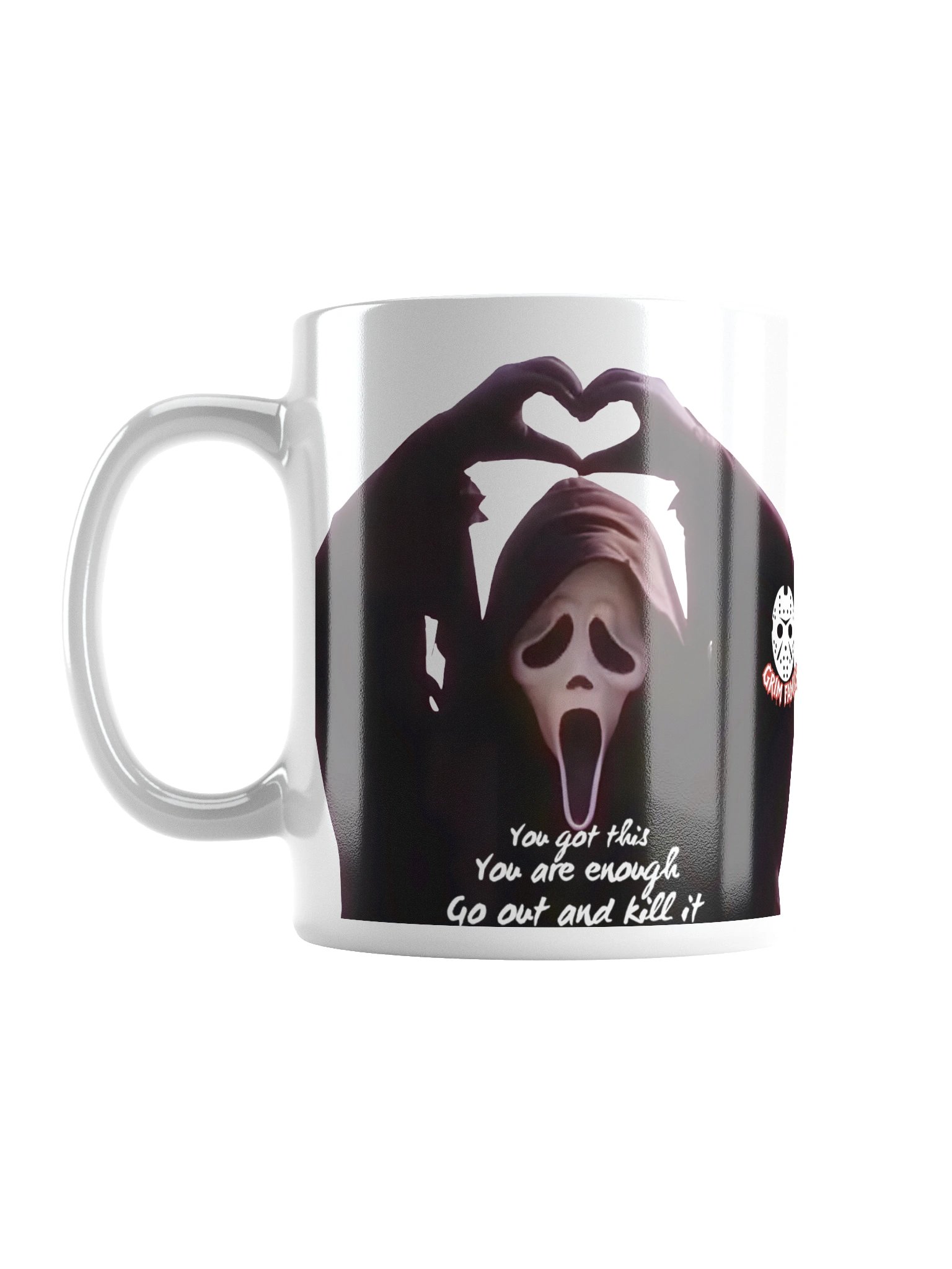 GRIM FAM – GHOSTFACE MUG #1: “You Are Enough” 11oz / 15oz / 20 oz product image (1)