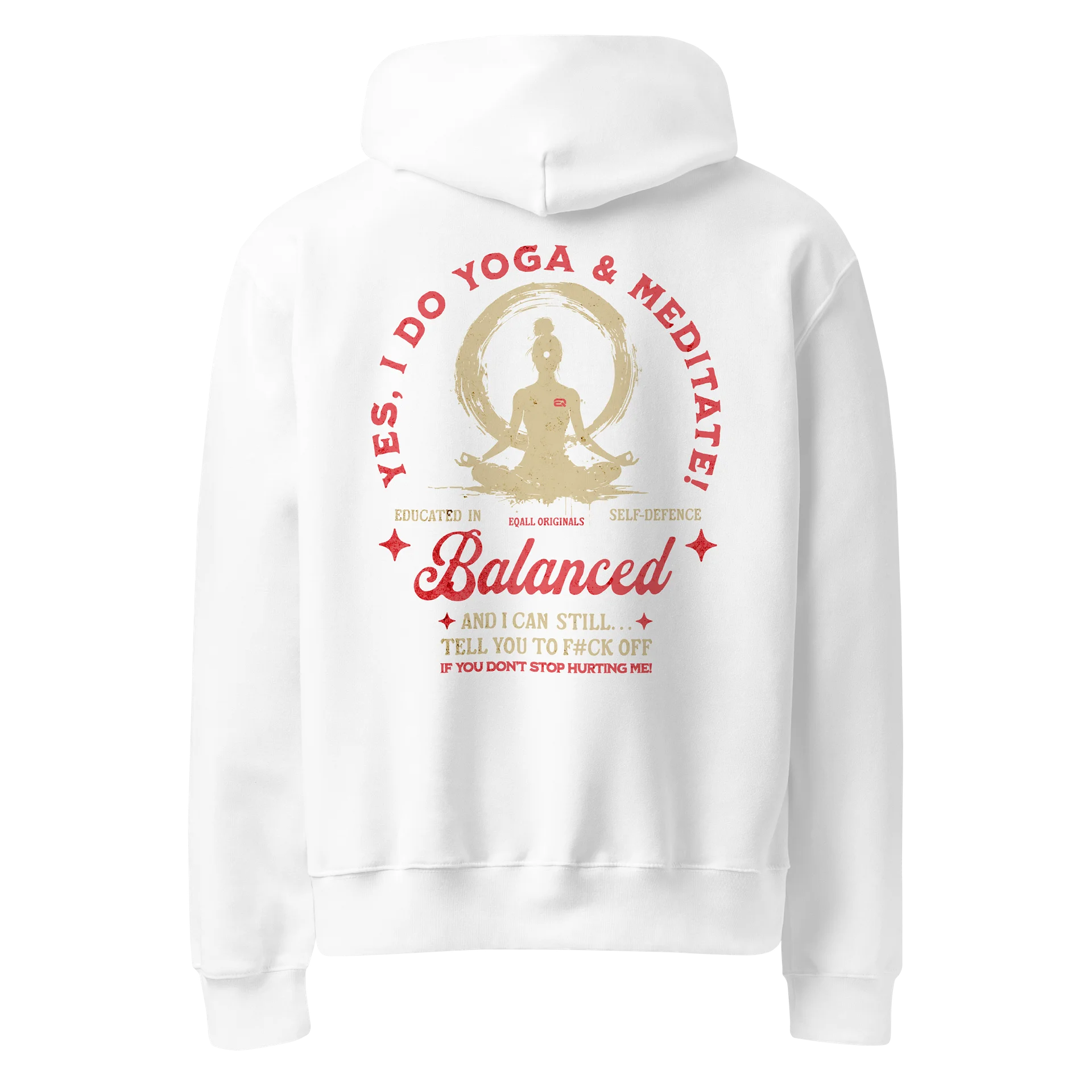 Yes I Do Yoga and Meditate_Self-Defence Bella R3CVR.i Unisex Hoodie_EQALL® Originals_Pink / Cyclamen product image (22)