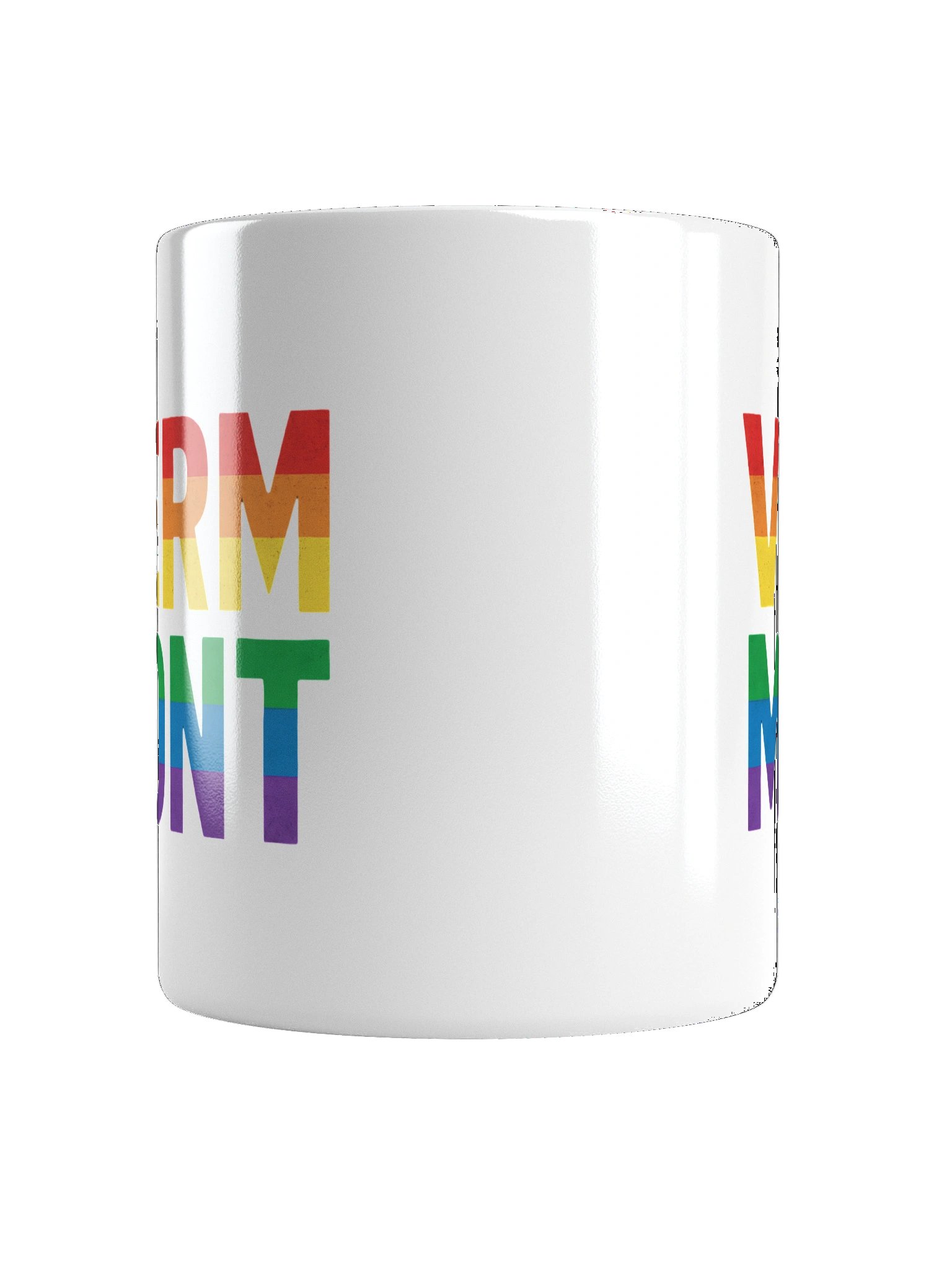 Vermont Pride Rainbow Text - LGBTQ+ State Pride Design for Equality and Love Mug product image (17)