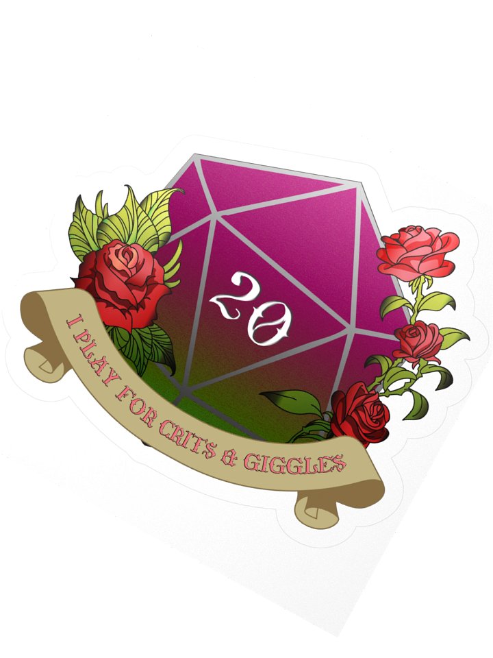 I Play for Crits & Giggles Sticker product image (6)