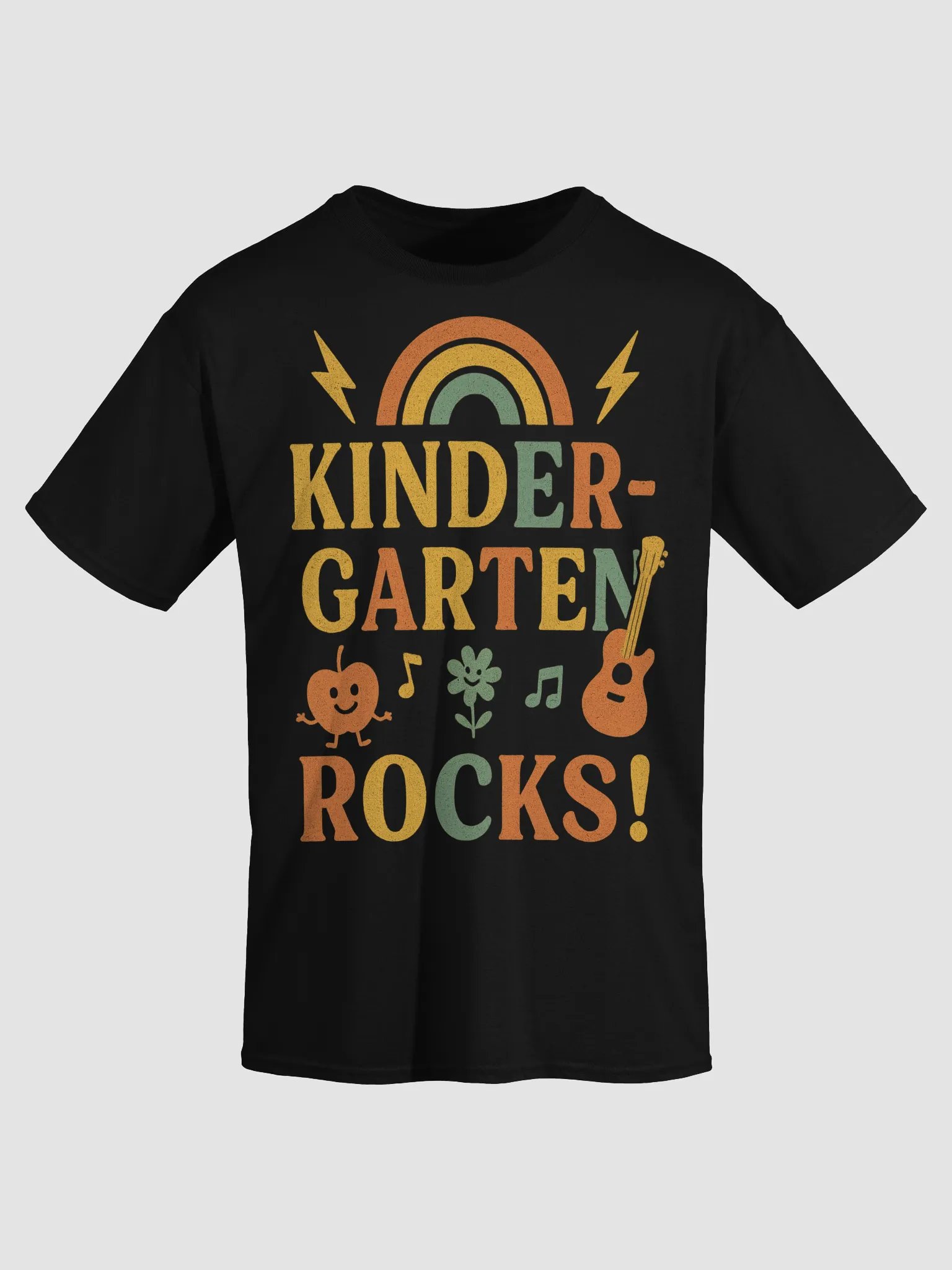 Kindergarten Rocks! T-Shirt – Colorful Retro Teacher Shirt product image (28)