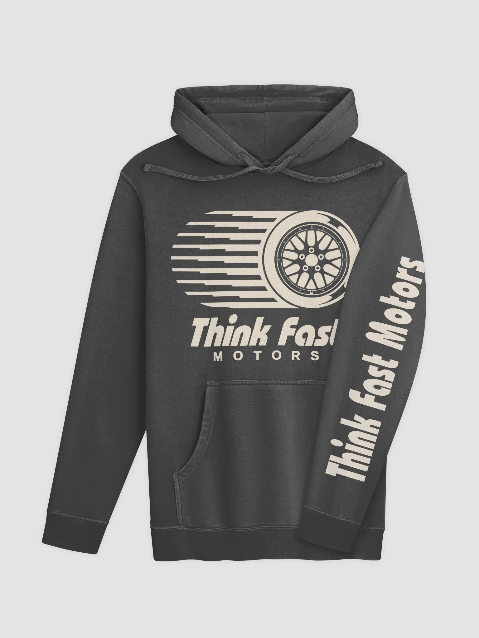 Think Fast Pigment-Dyed Wheel Hoodie - Black product image (4)