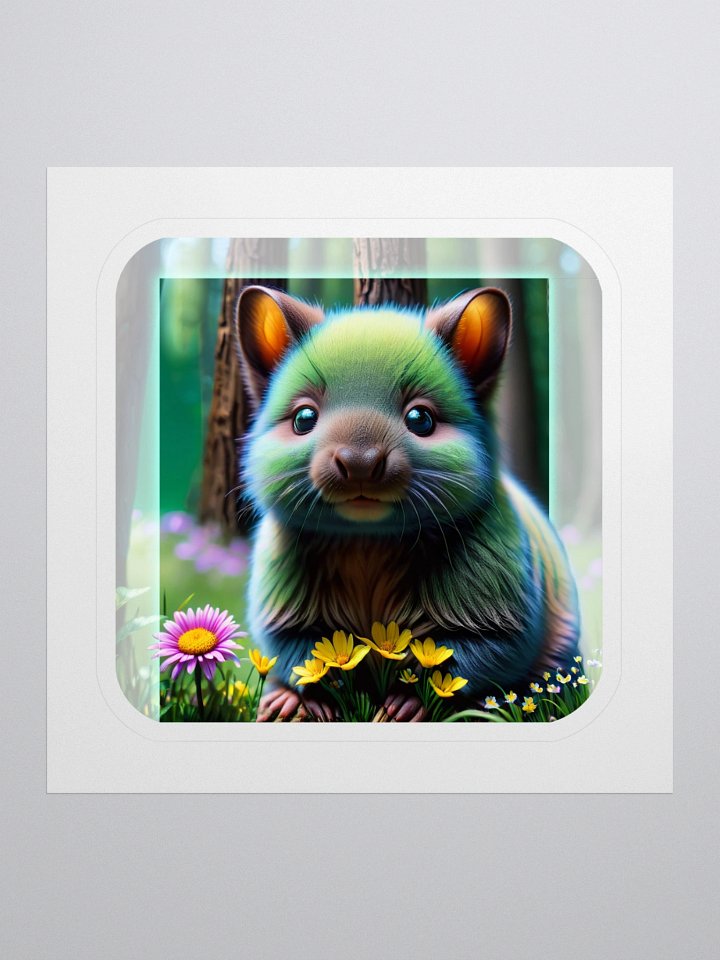 Neon Wombat Kiss Cut Stickers product image (1)