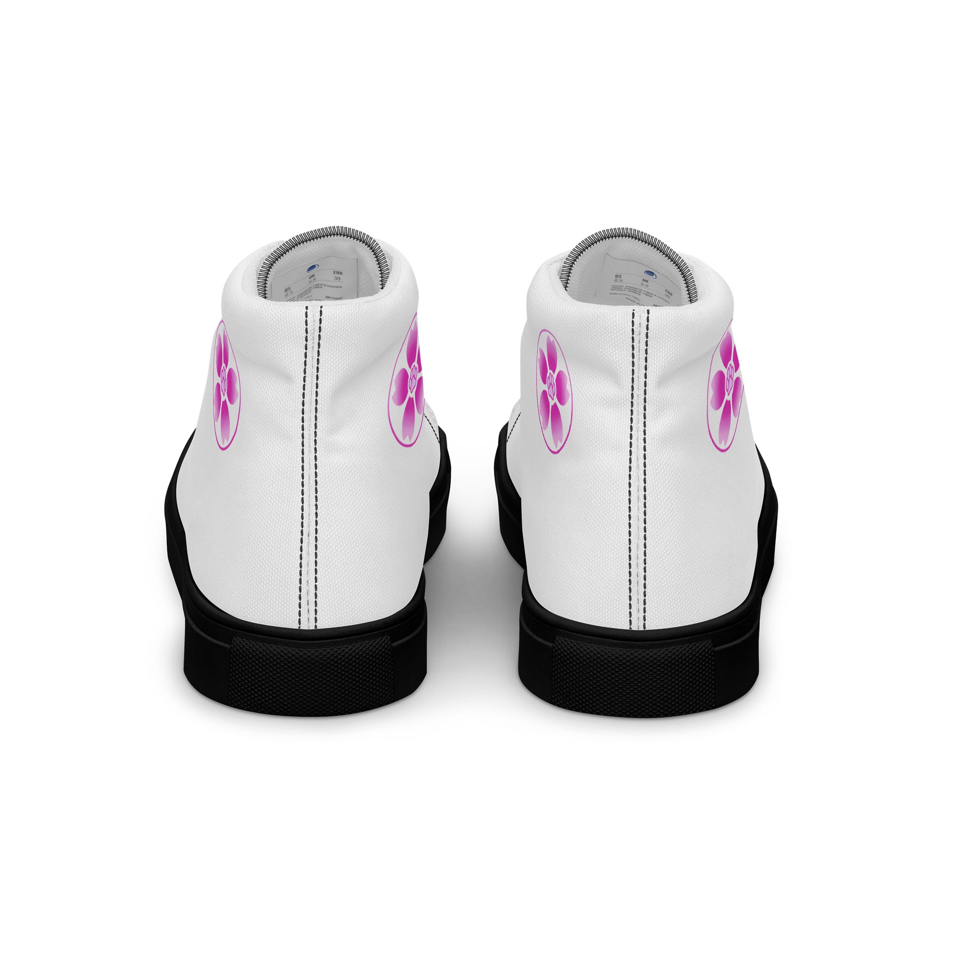 Moo Cherry Pawsom Logo Women's High-Canvas Shoes (White) product image (3)