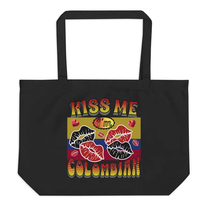 Kiss Me I'm Colombian Flag Tote product image (1)