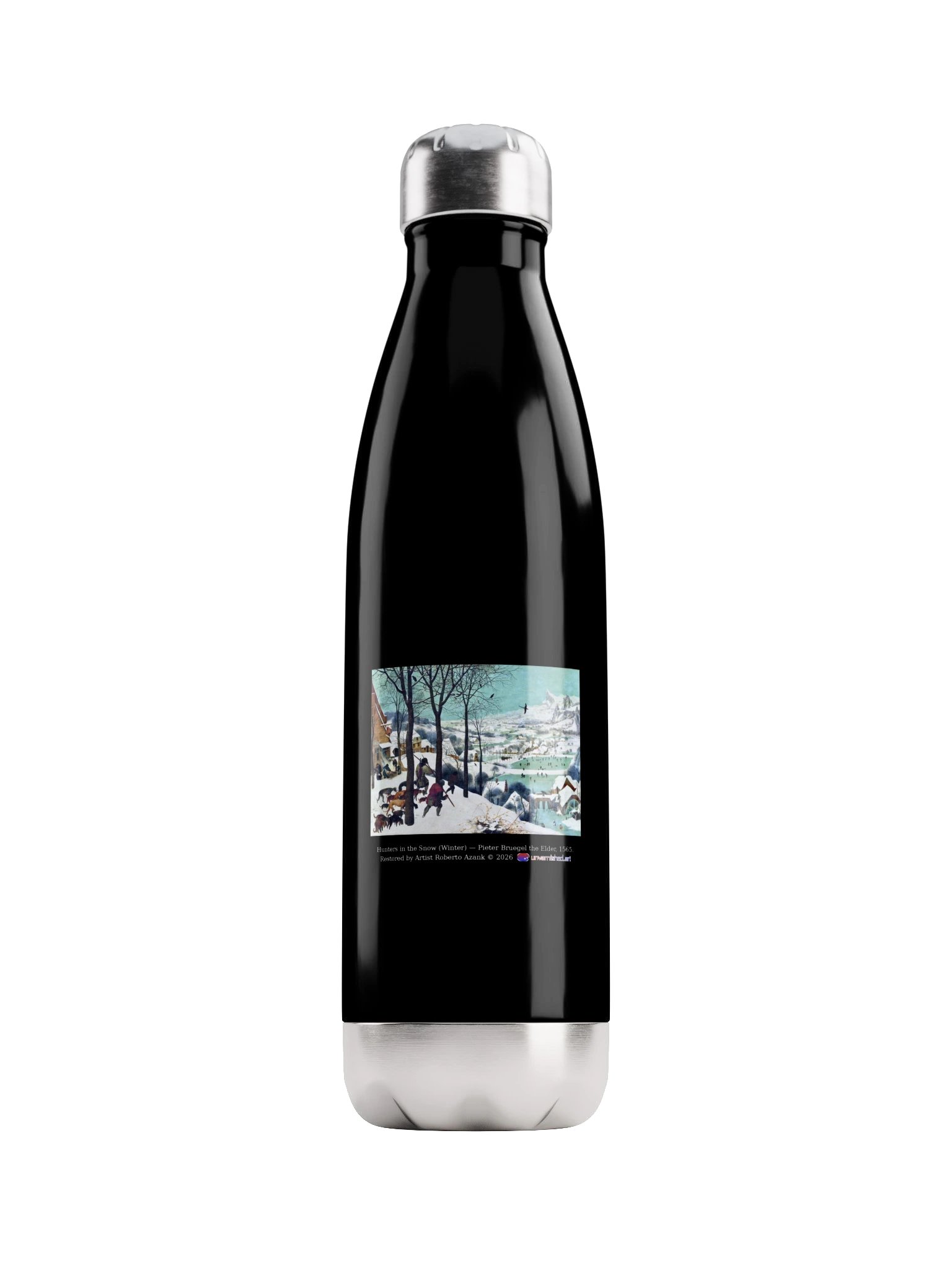 Hunters in the Snow (Winter) — Water Bottle product image (1)