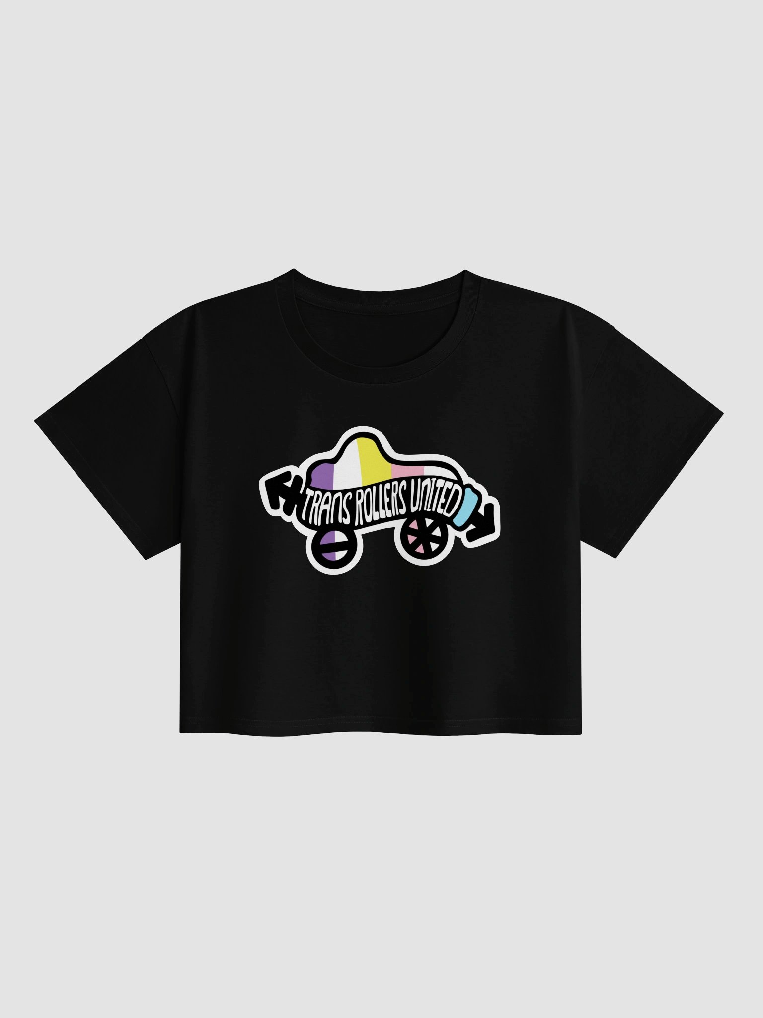 Trans Rollers United Skate Logo Crop Top product image (1)