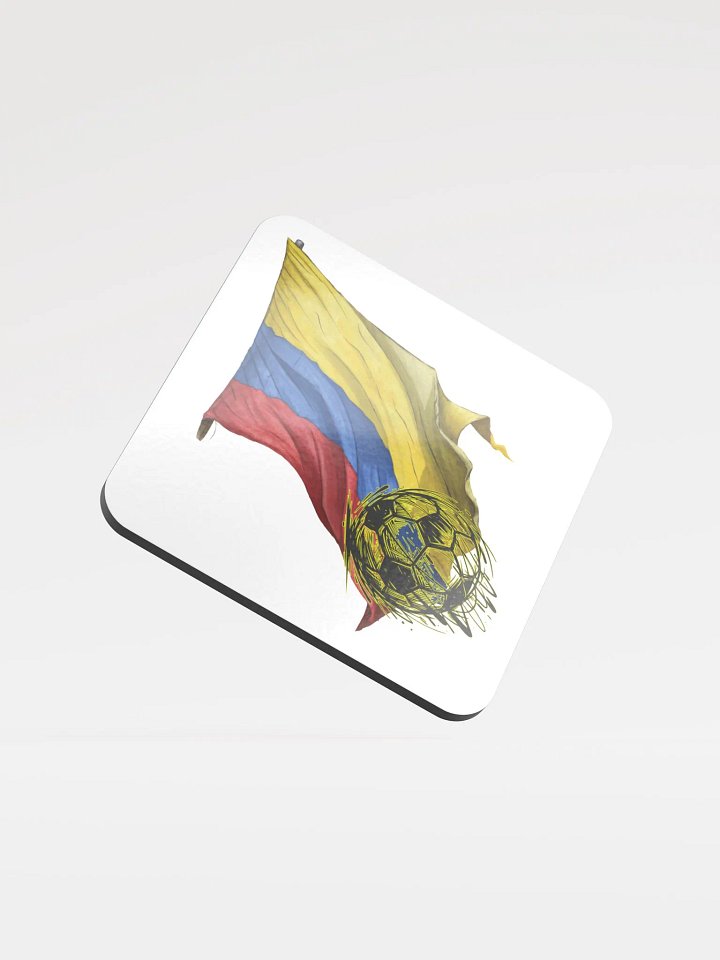 Colombian Flag Soccer Spirit Glossed Coaster product image (2)