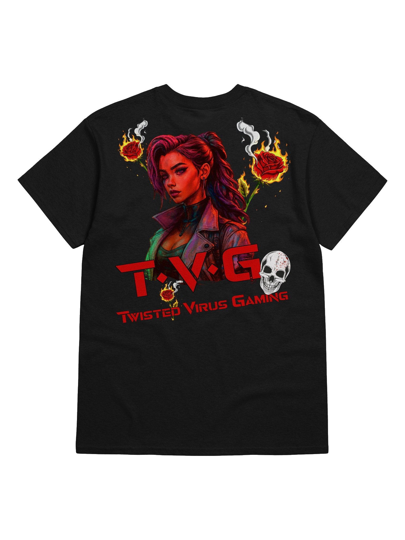 Twisted Virus Gaming - Anime girl n Fire Roses, Skull product image (8)
