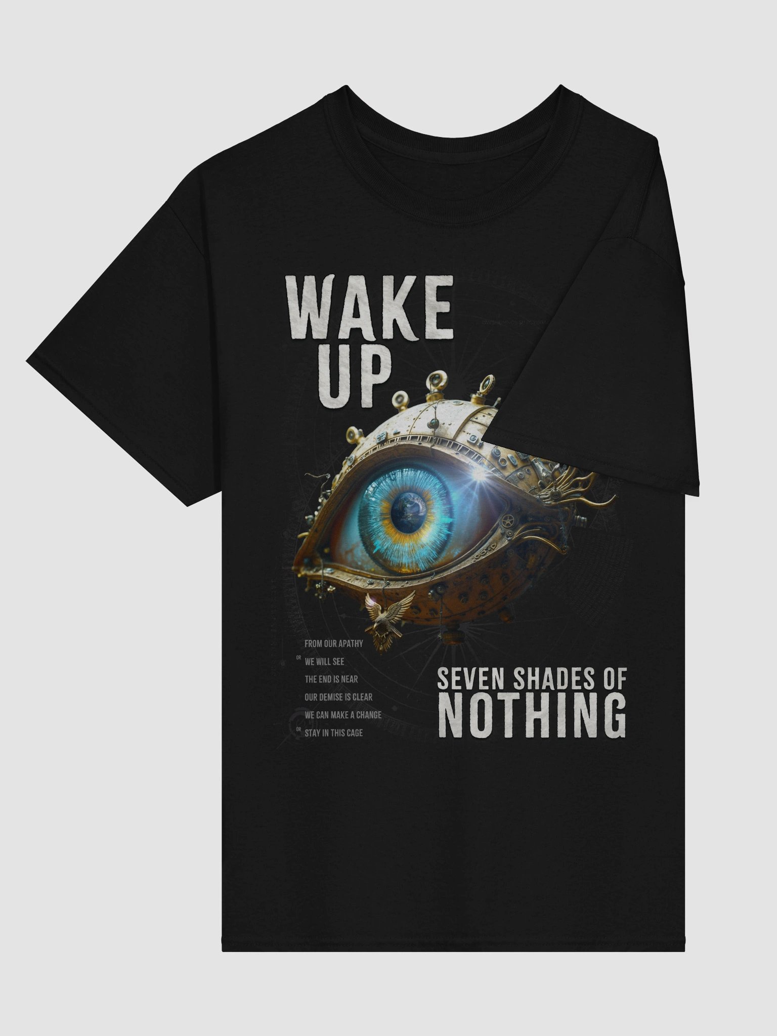 “Wake Up” single artwork tee – cinematic rock shirt from Seven Shades of Nothing - Gildan Heavyweight T-Shirt product image (13)