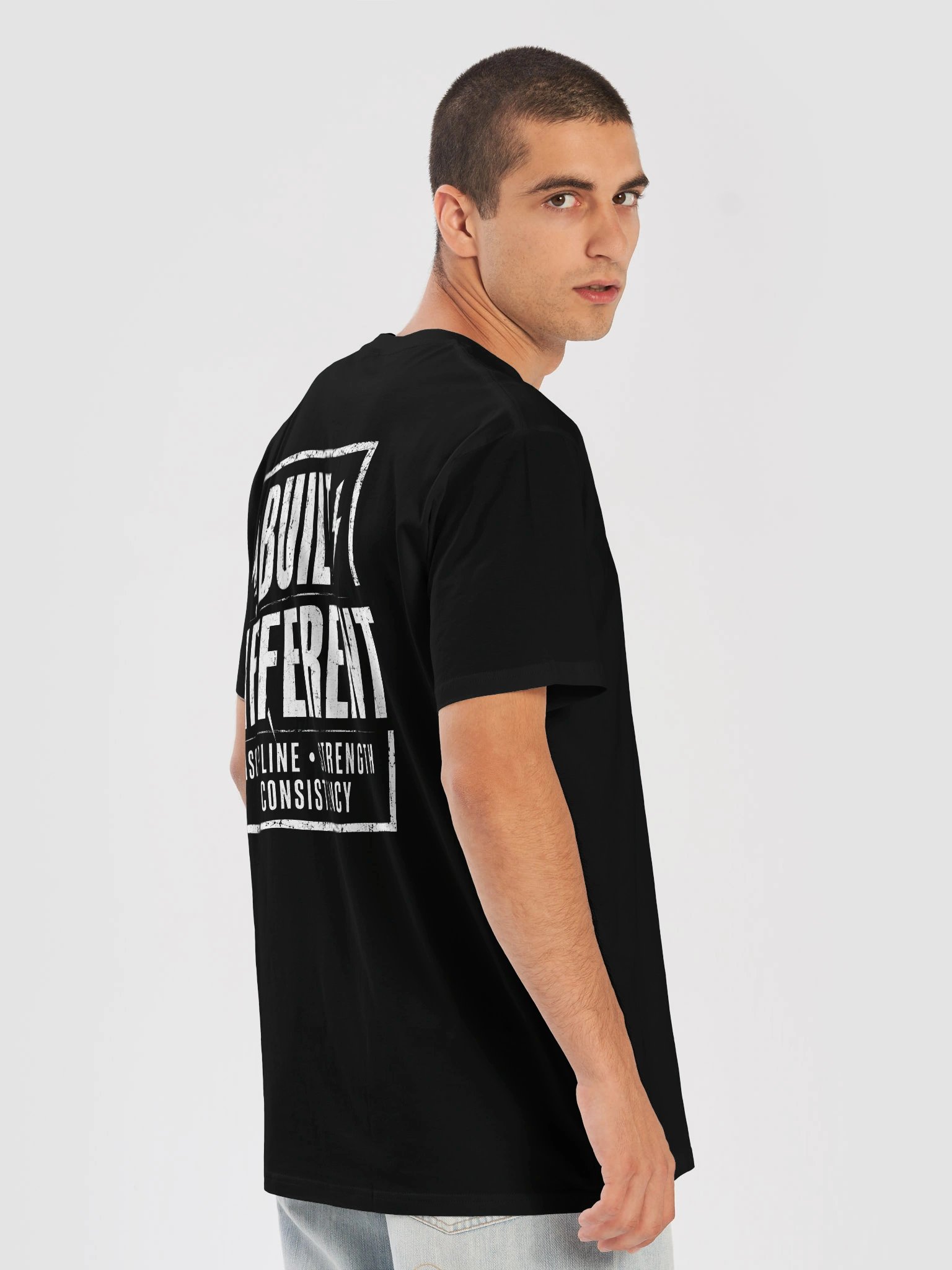 Built Different Lightning Motivational Tee product image (4)