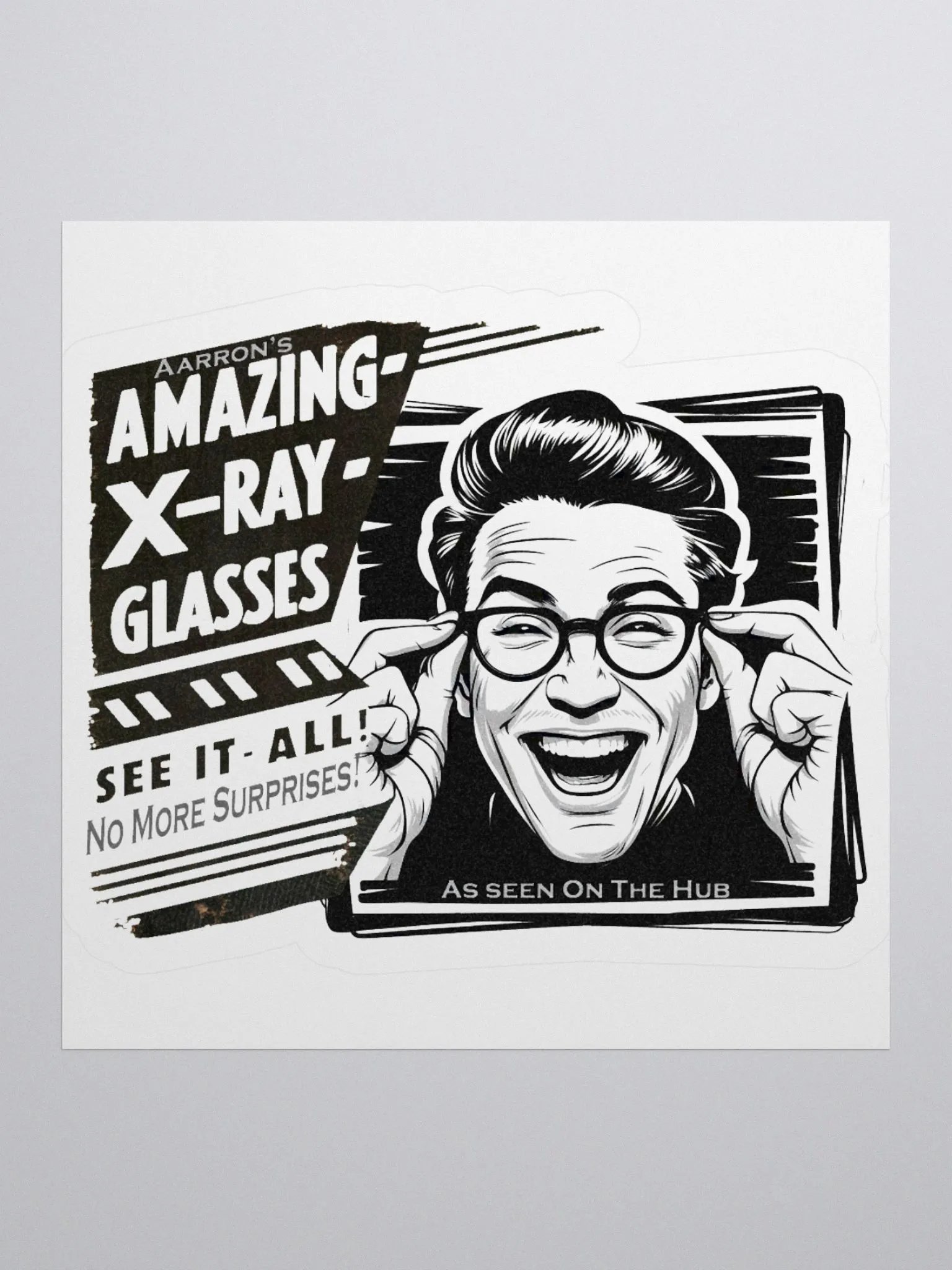 Aarron's Amazing X-Ray Glasses Vinyl Sticker product image (3)