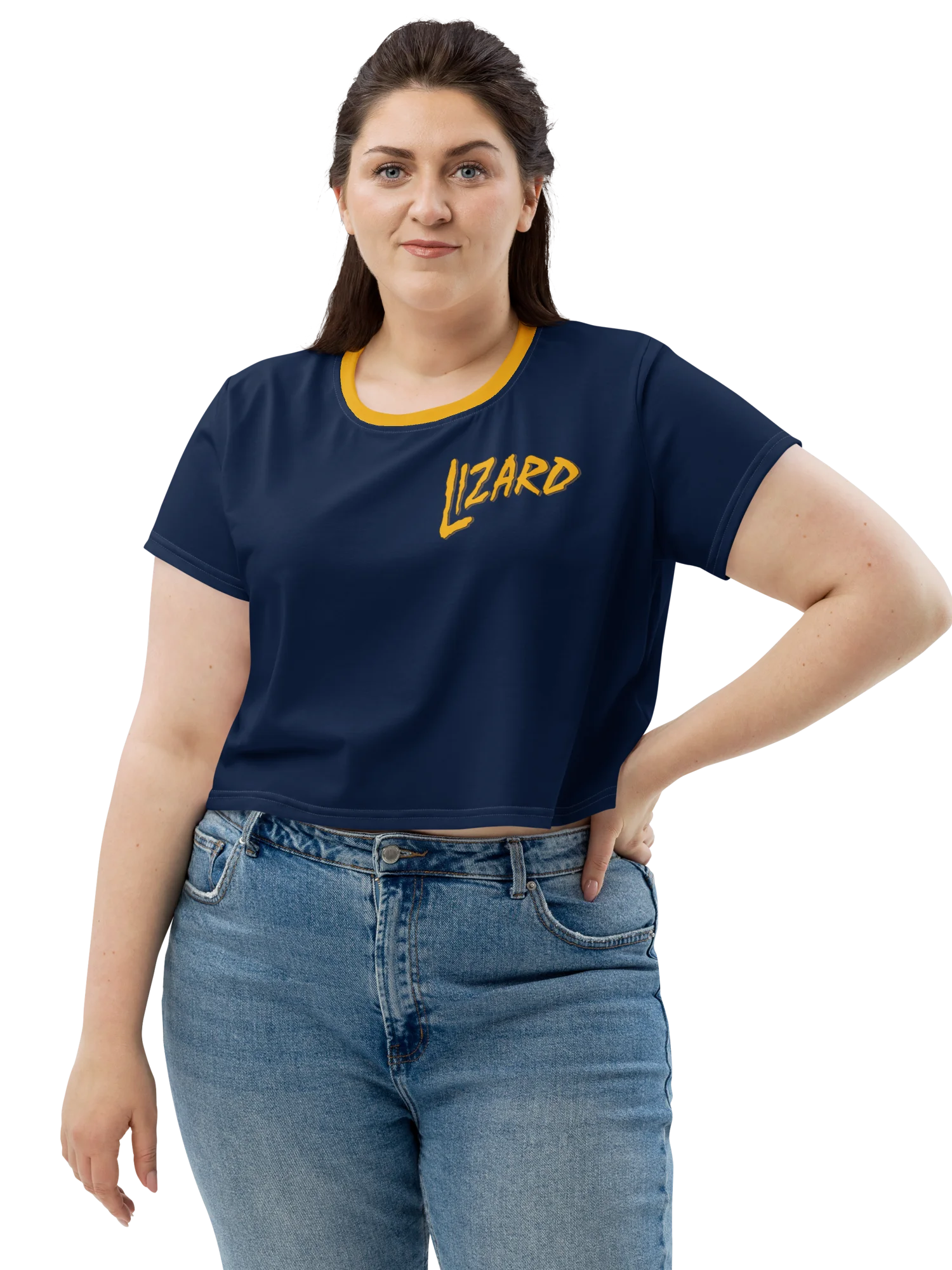 (2 sided) Lizard crop tee product image (1)