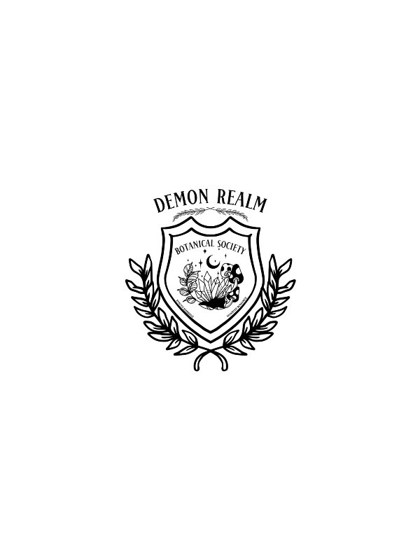 "Demon Realm Botanical Society" Die-Cut Sticker product image (1)