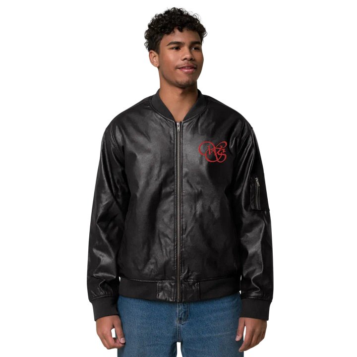 WS Faux Leather Bomber Jacket product image (3)