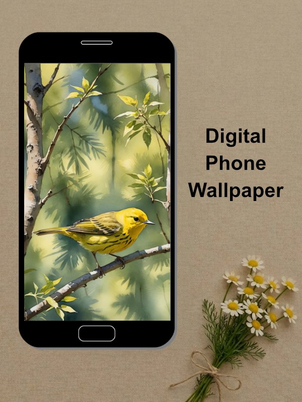 Yellow Warbler Phone Wallpaper product image (1)